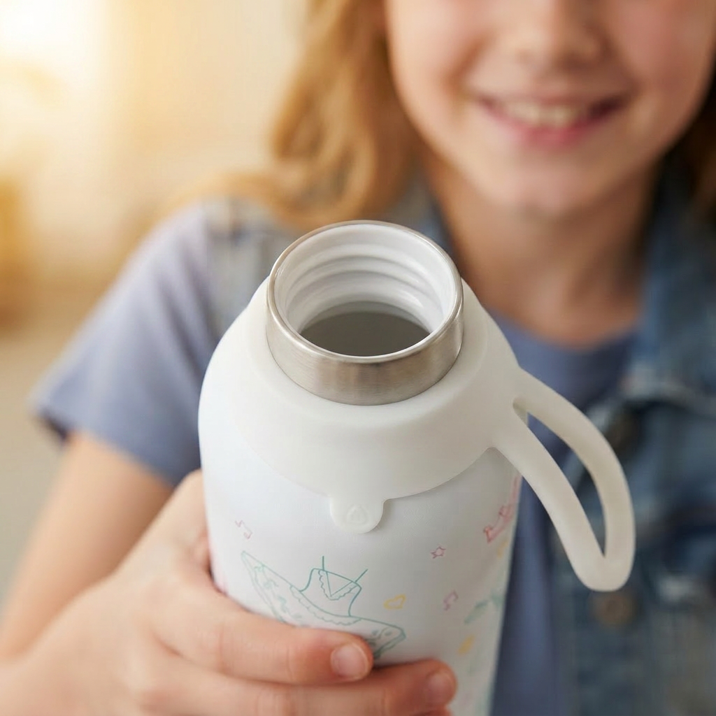 Botella Térmica Interior Cerámico + Doble Tapón - Go Power | Aurea Kids