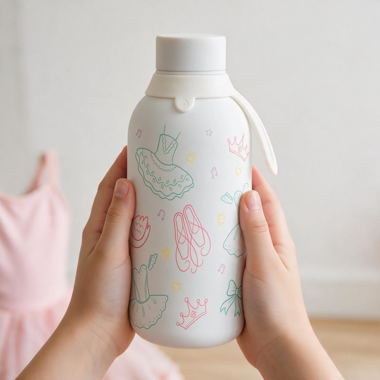 Botella Térmica Interior Cerámico + Doble Tapón - Go Power | Aurea Kids