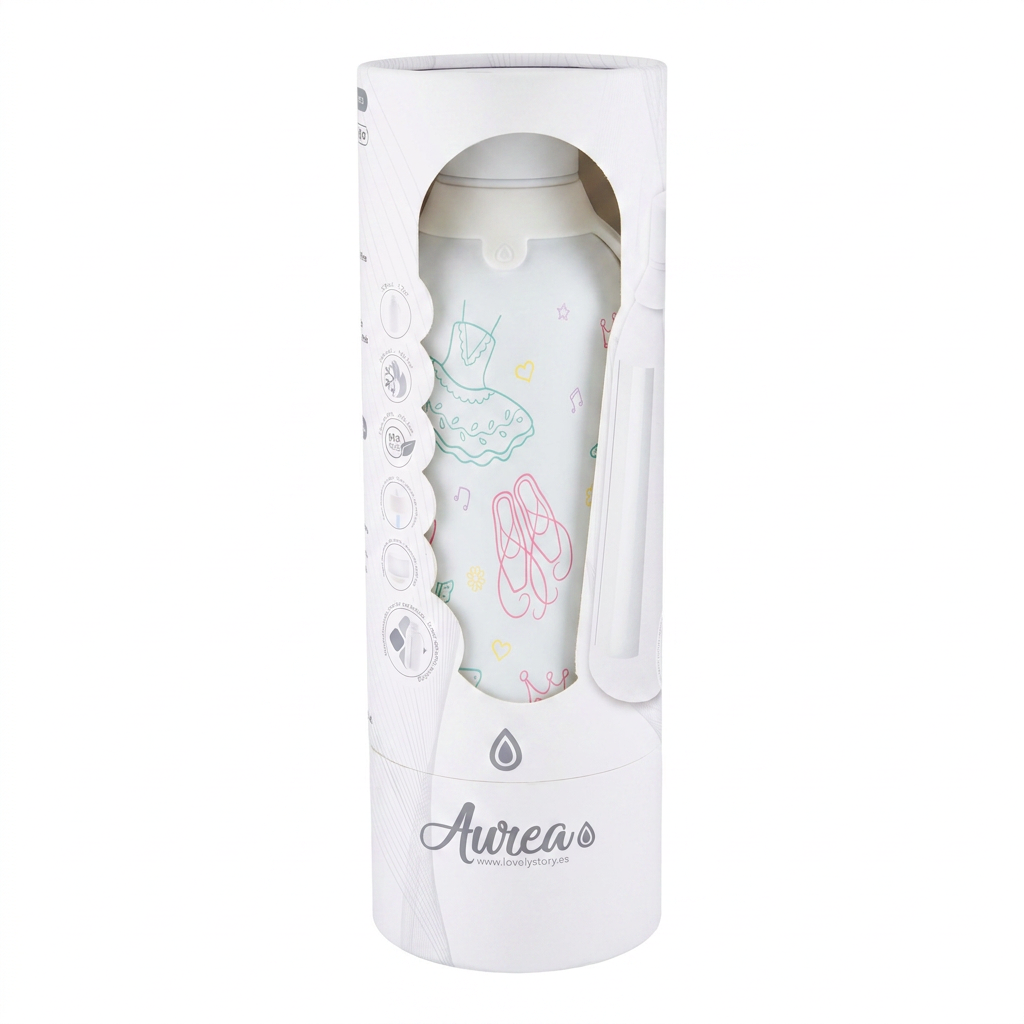 Botella Térmica Interior Cerámico + Doble Tapón - Go Power | Aurea Kids