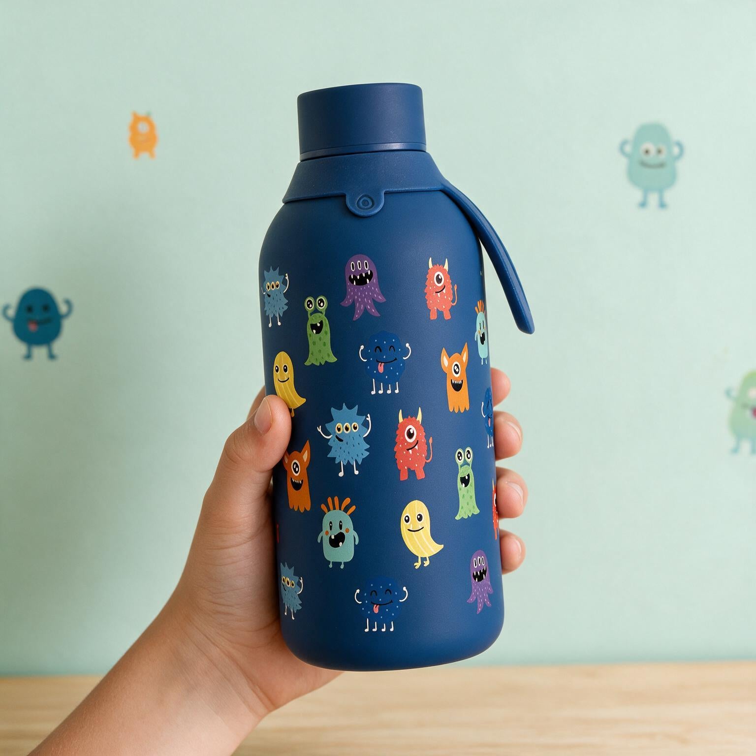 Botella Térmica Interior Cerámico + Doble Tapón - Wild Things | Aurea Kids