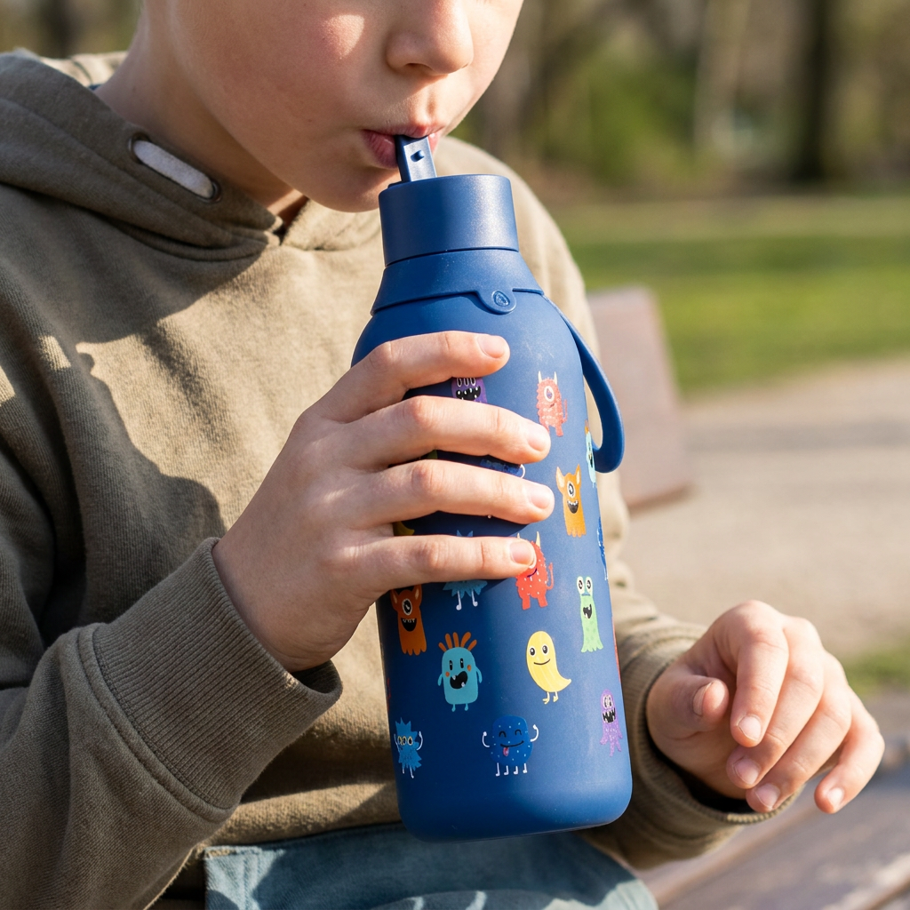 Botella Térmica Interior Cerámico + Doble Tapón - Wild Things | Aurea Kids