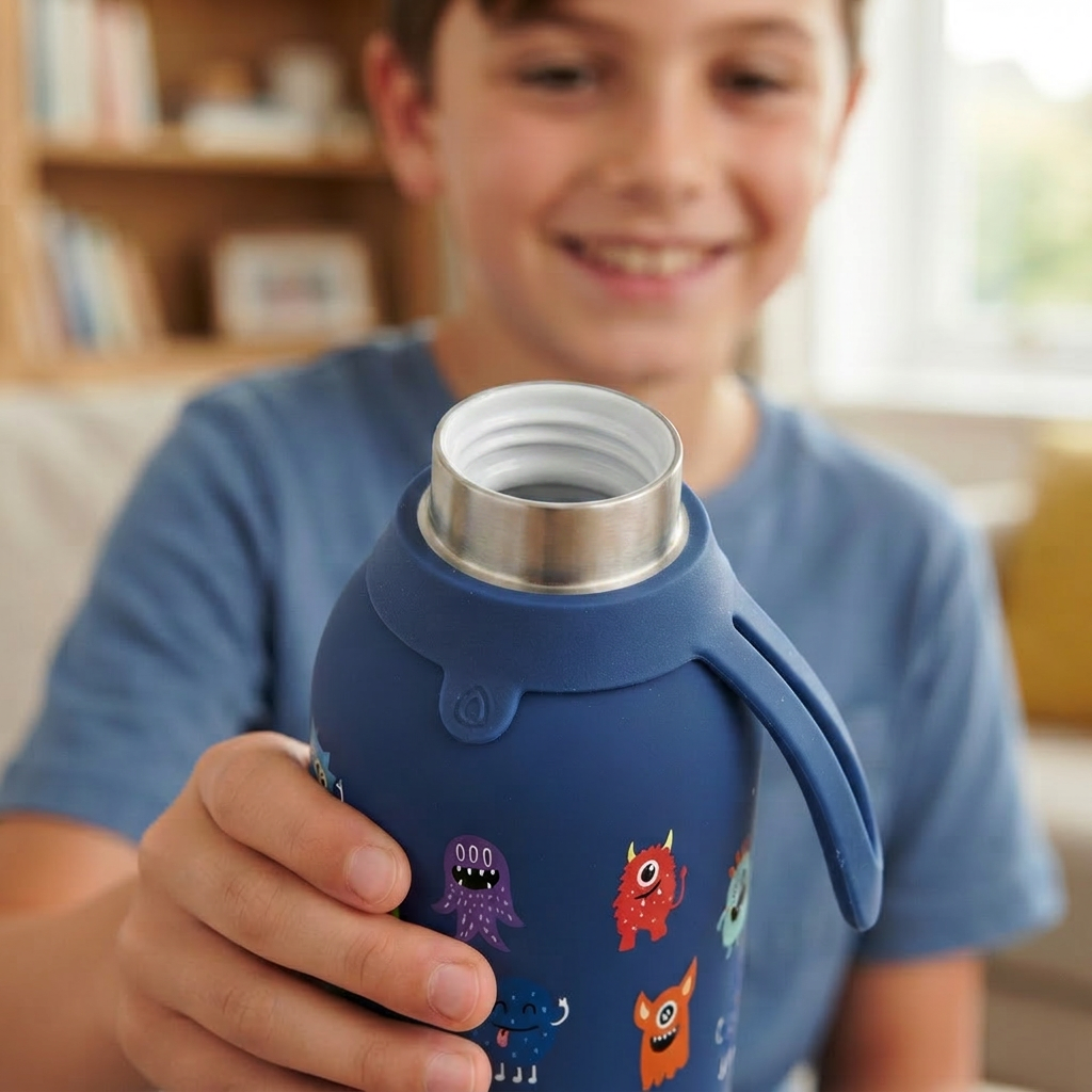 Botella Térmica Interior Cerámico + Doble Tapón - Wild Things | Aurea Kids