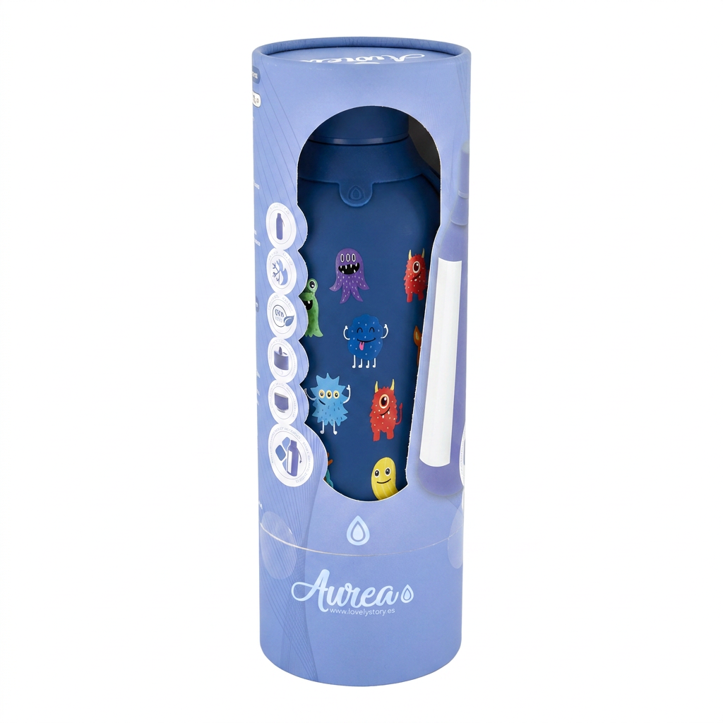 Botella Térmica Interior Cerámico + Doble Tapón - Wild Things | Aurea Kids