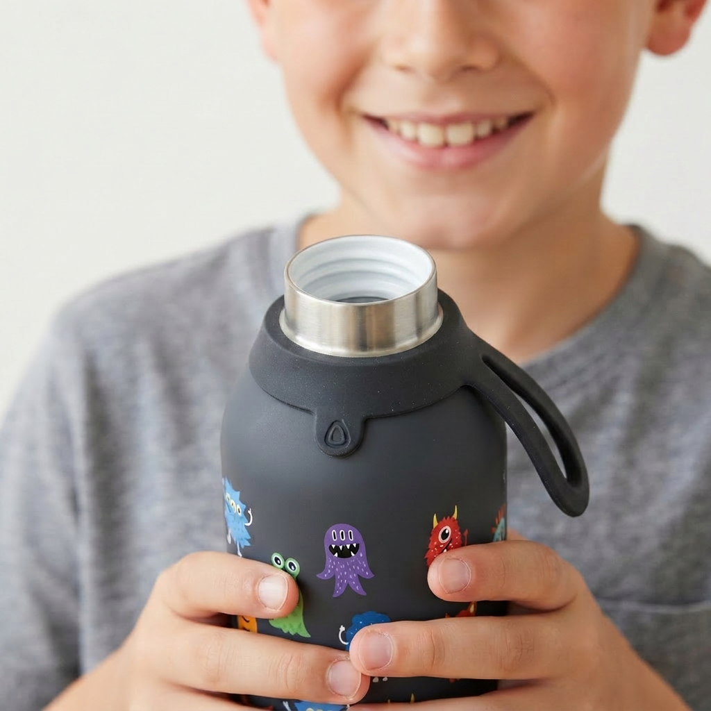 Botella Térmica Interior Cerámico + Doble Tapón - Wild Things | Aurea Kids