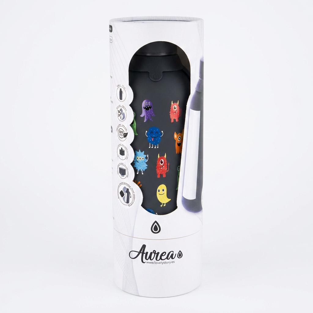 Botella Térmica Interior Cerámico + Doble Tapón - Wild Things | Aurea Kids