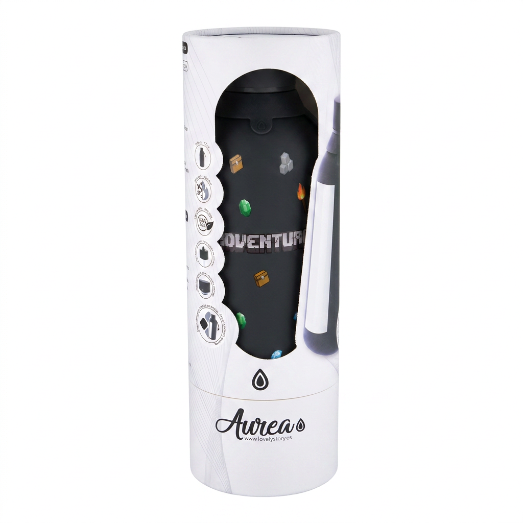 Botella Térmica Interior Cerámico + Doble Tapón - Pixel Craft | Aurea Kids