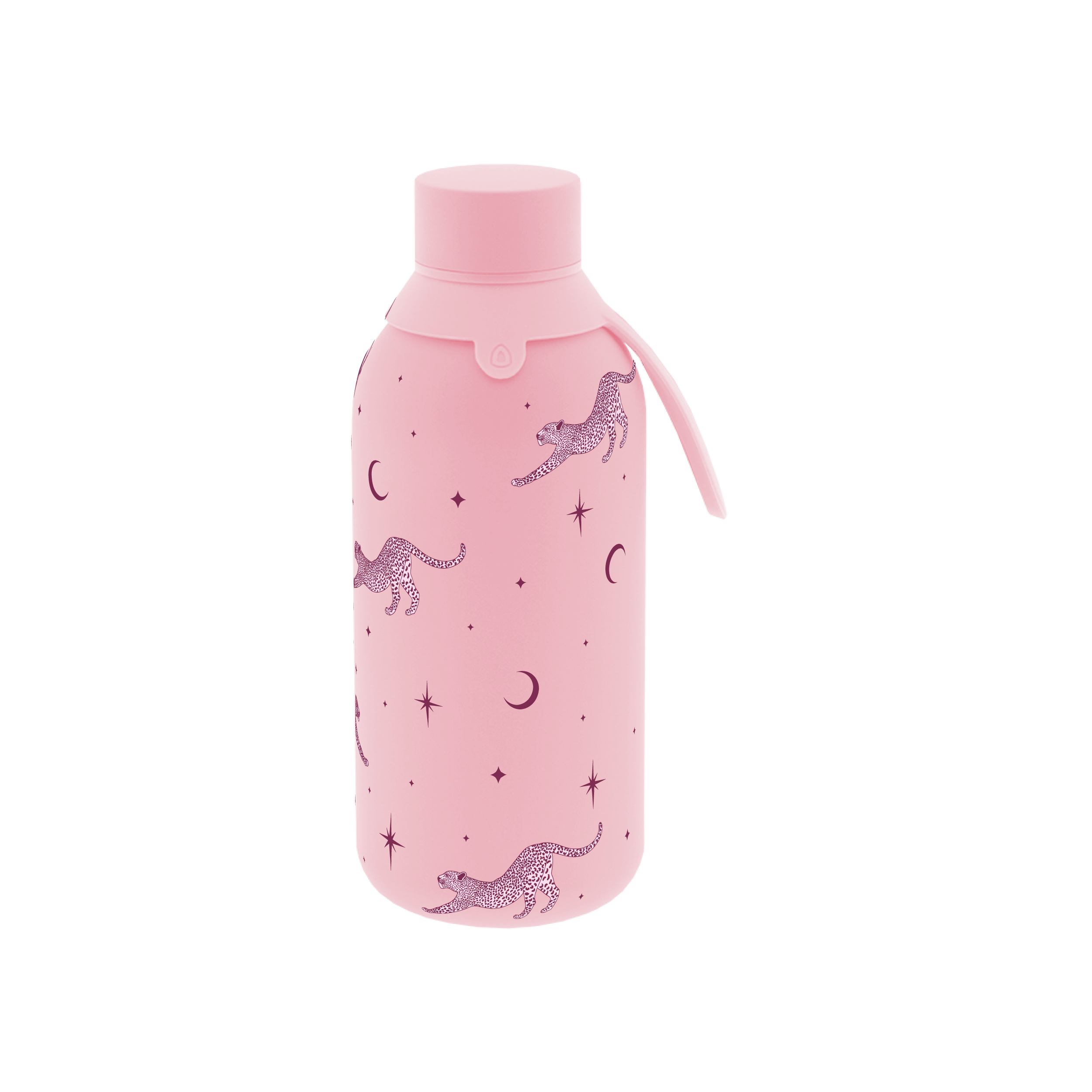Botella Térmica de Acero Inoxidable con Interior Cerámico y Doble Tapón – Mystic Leopard | Aurea