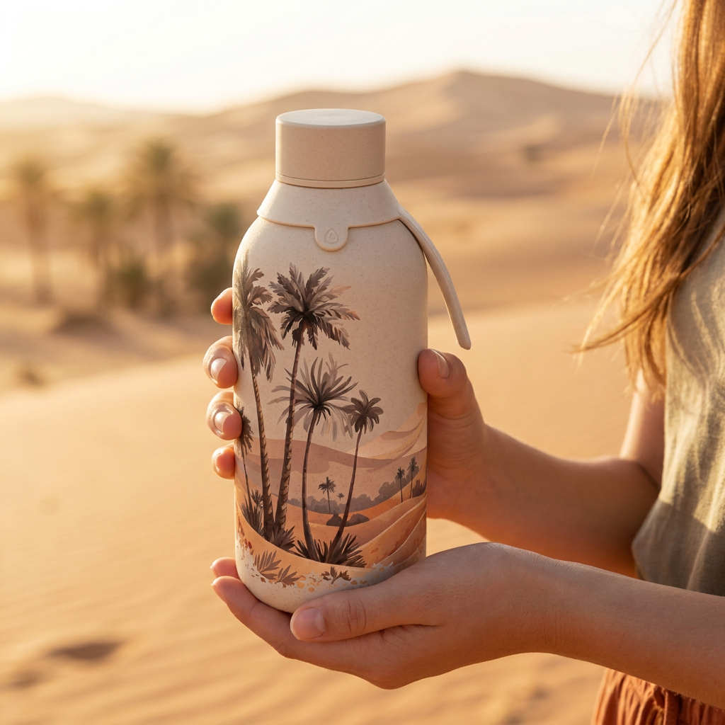 Botella Térmica de Acero Inoxidable con Interior Cerámico y Doble Tapón – Travel Dreams | Aurea