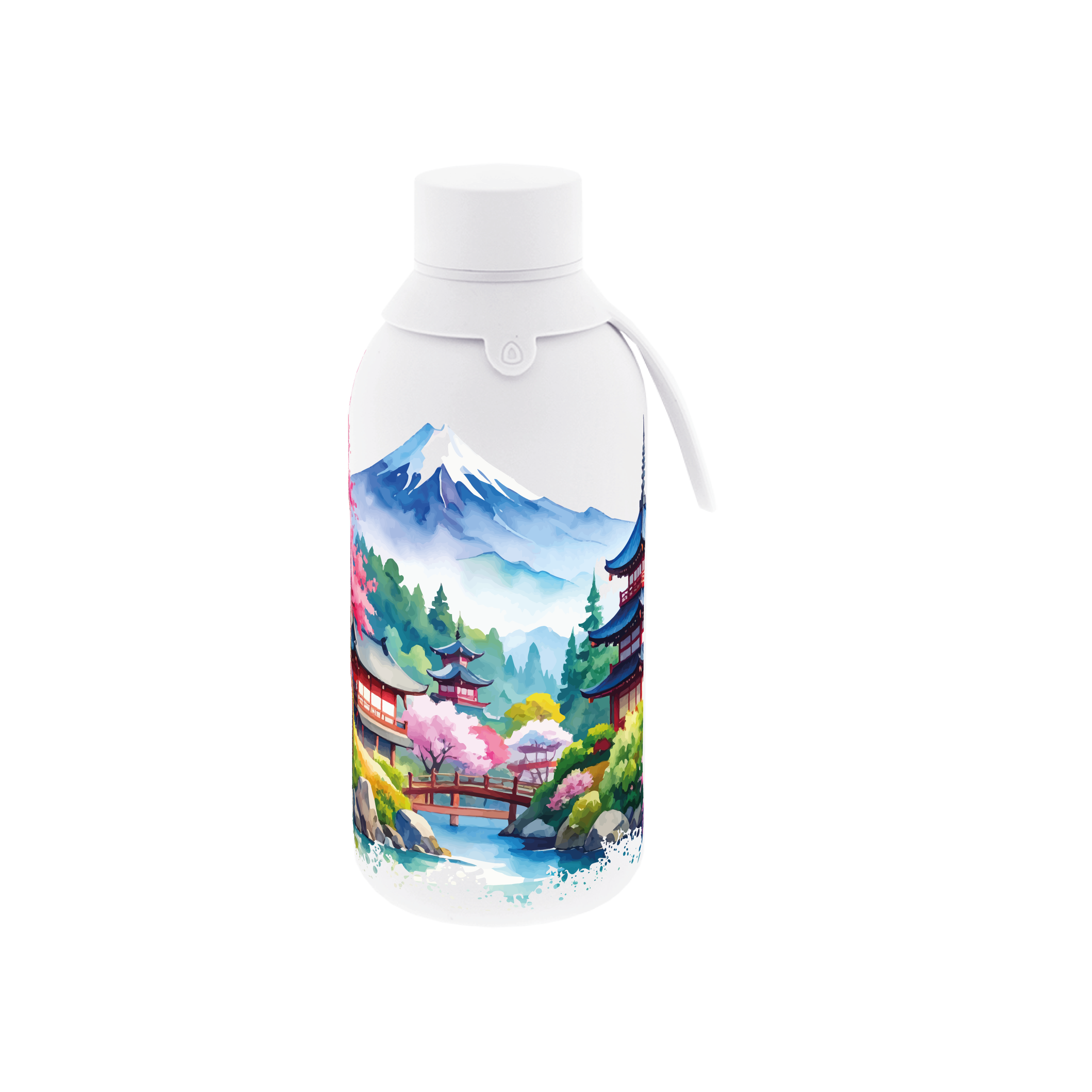 Botella Térmica de Acero Inoxidable con Interior Cerámico y Doble Tapón – Travel Dreams | Aurea