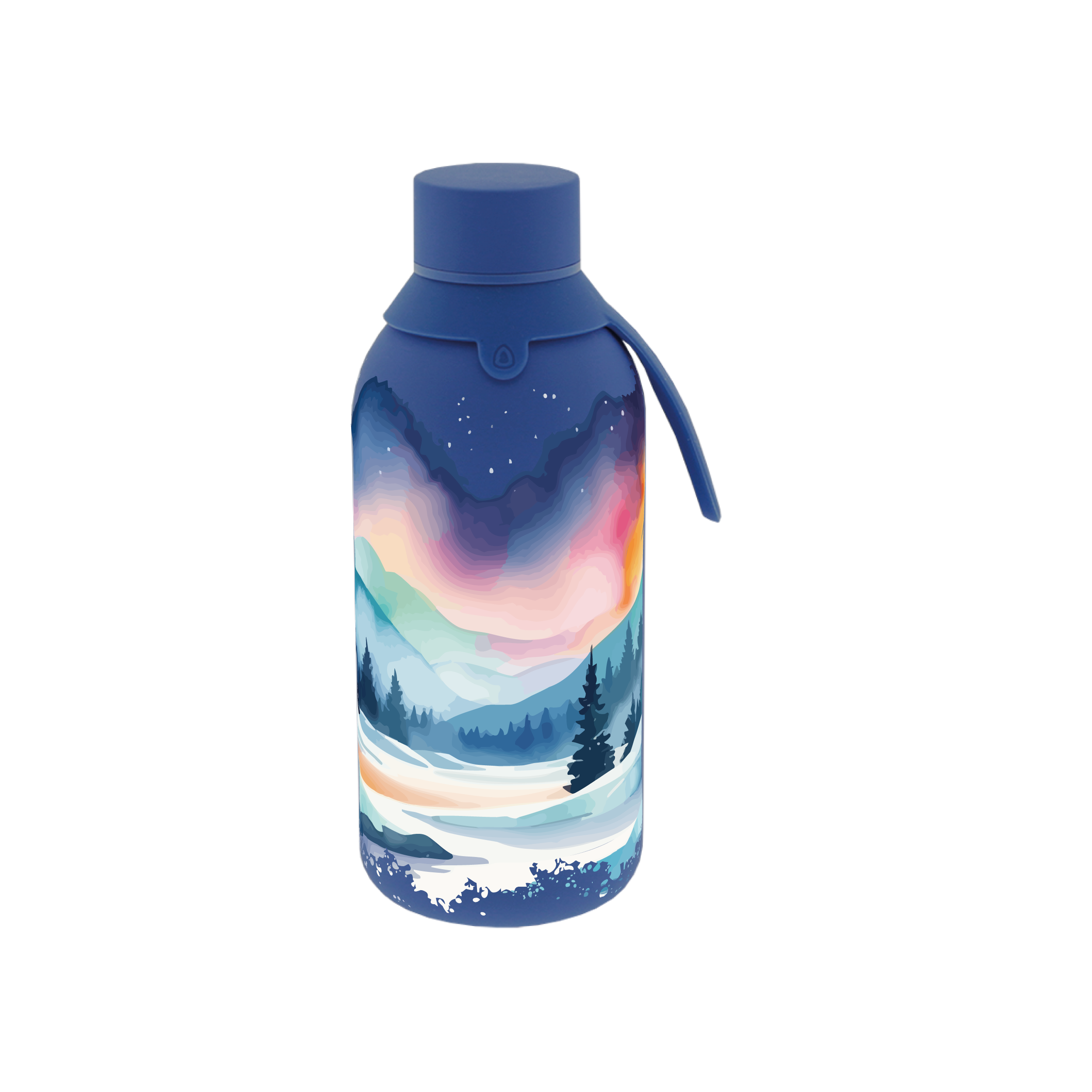 Botella Térmica de Acero Inoxidable con Interior Cerámico y Doble Tapón – Travel Dreams | Aurea
