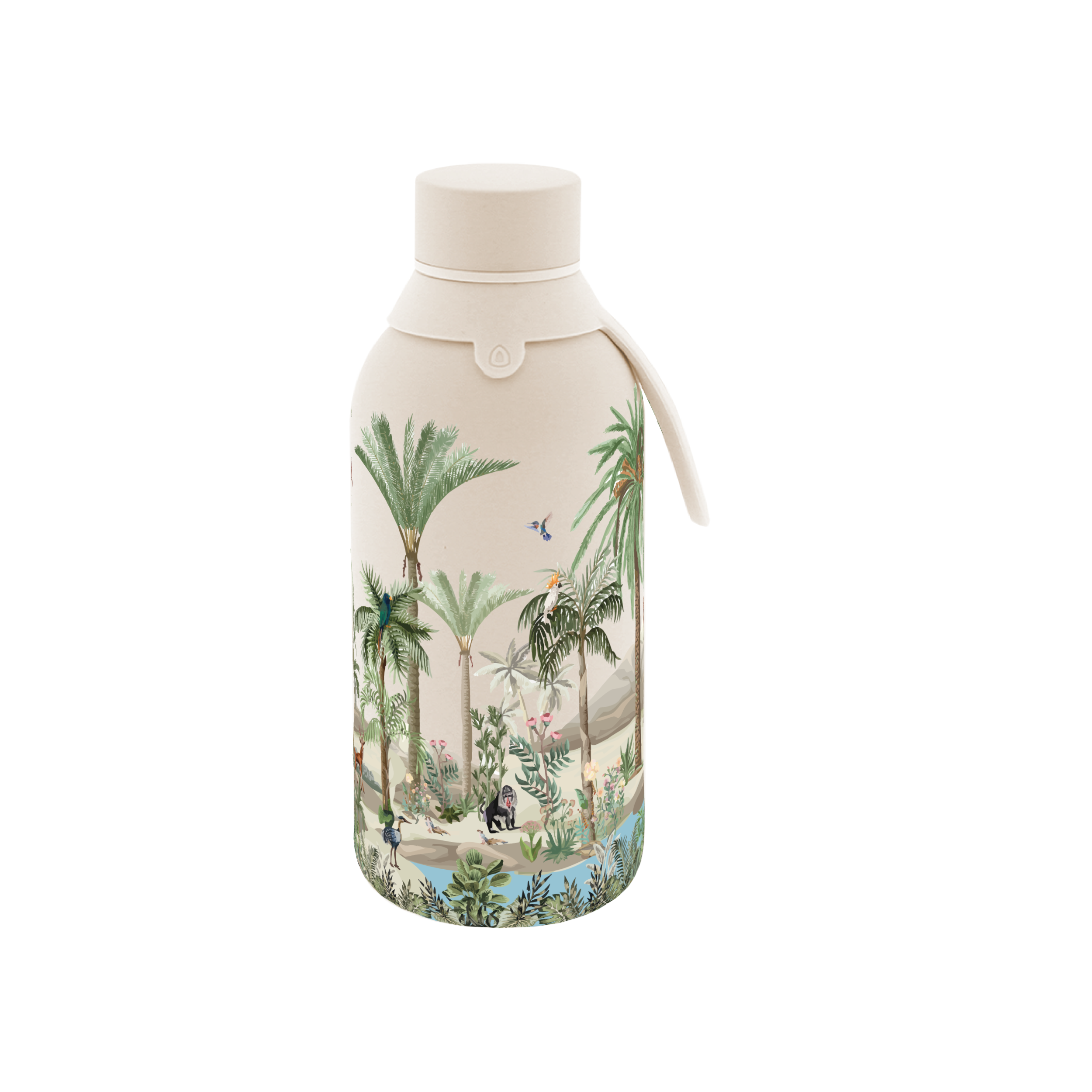 Botella Térmica de Acero Inoxidable con Interior Cerámico y Doble Tapón – Wild Paradise | Aurea