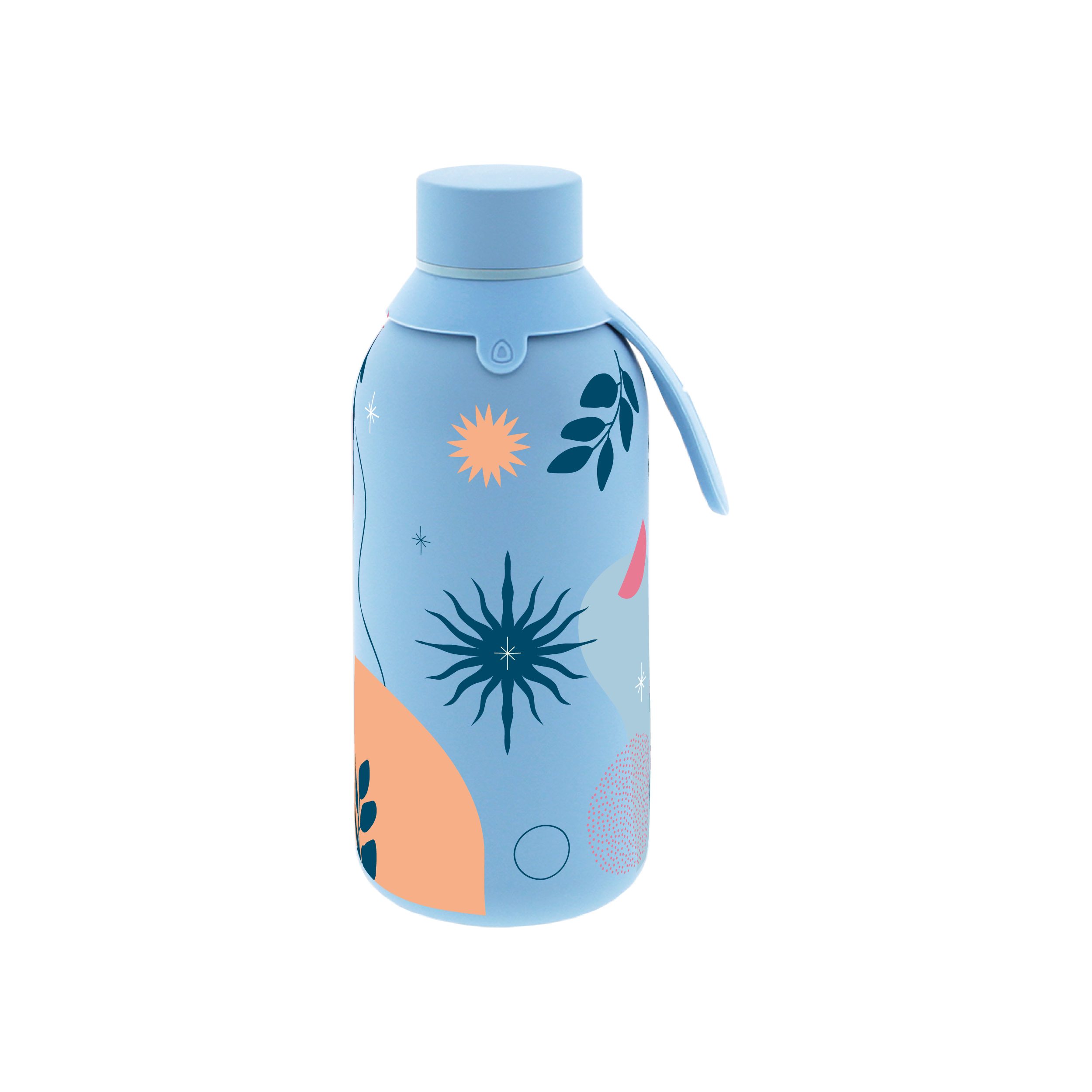 Botella Térmica de Acero Inoxidable con Interior Cerámico y Doble Tapón – Color Flow | Aurea