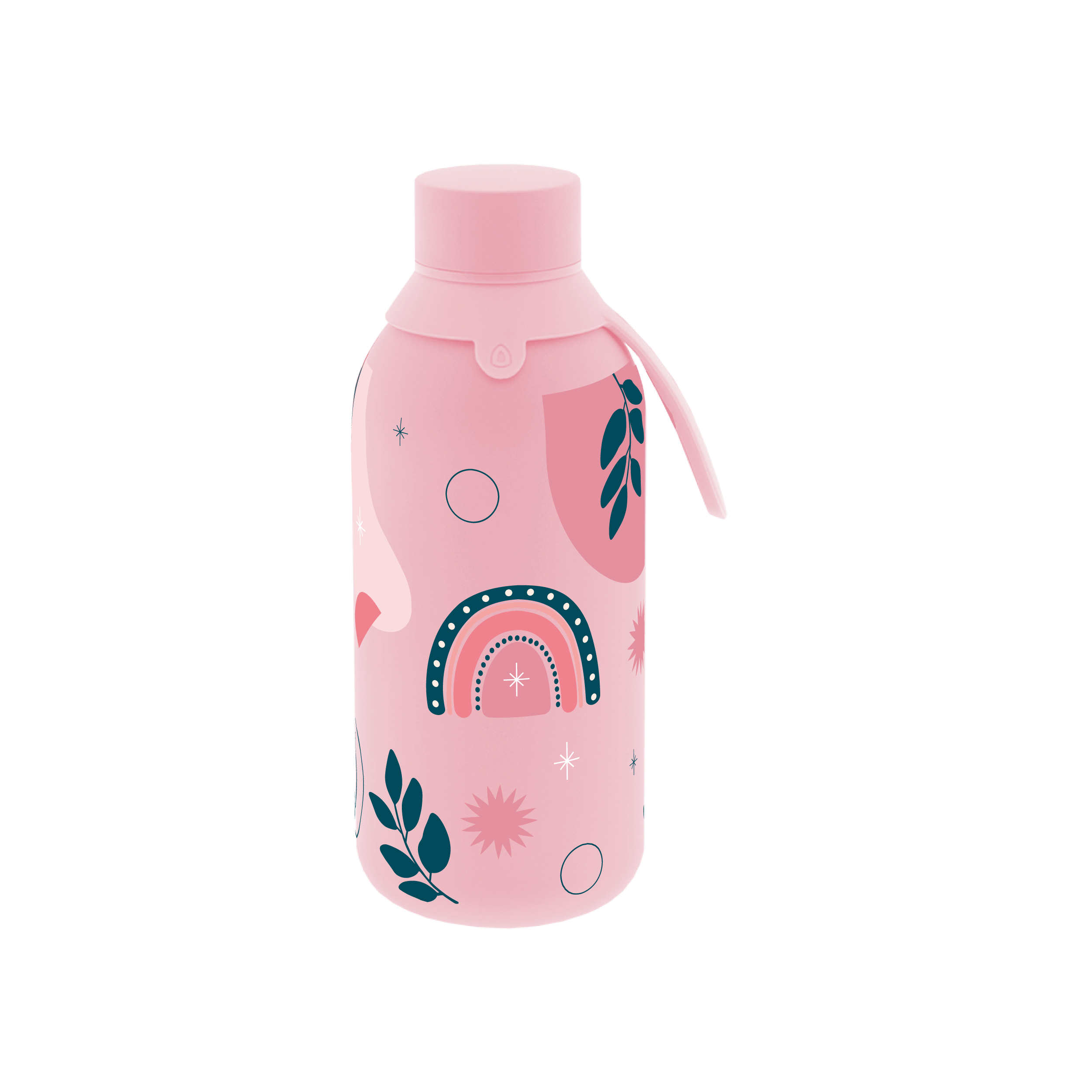 Botella Térmica de Acero Inoxidable con Interior Cerámico y Doble Tapón – Color Flow | Aurea