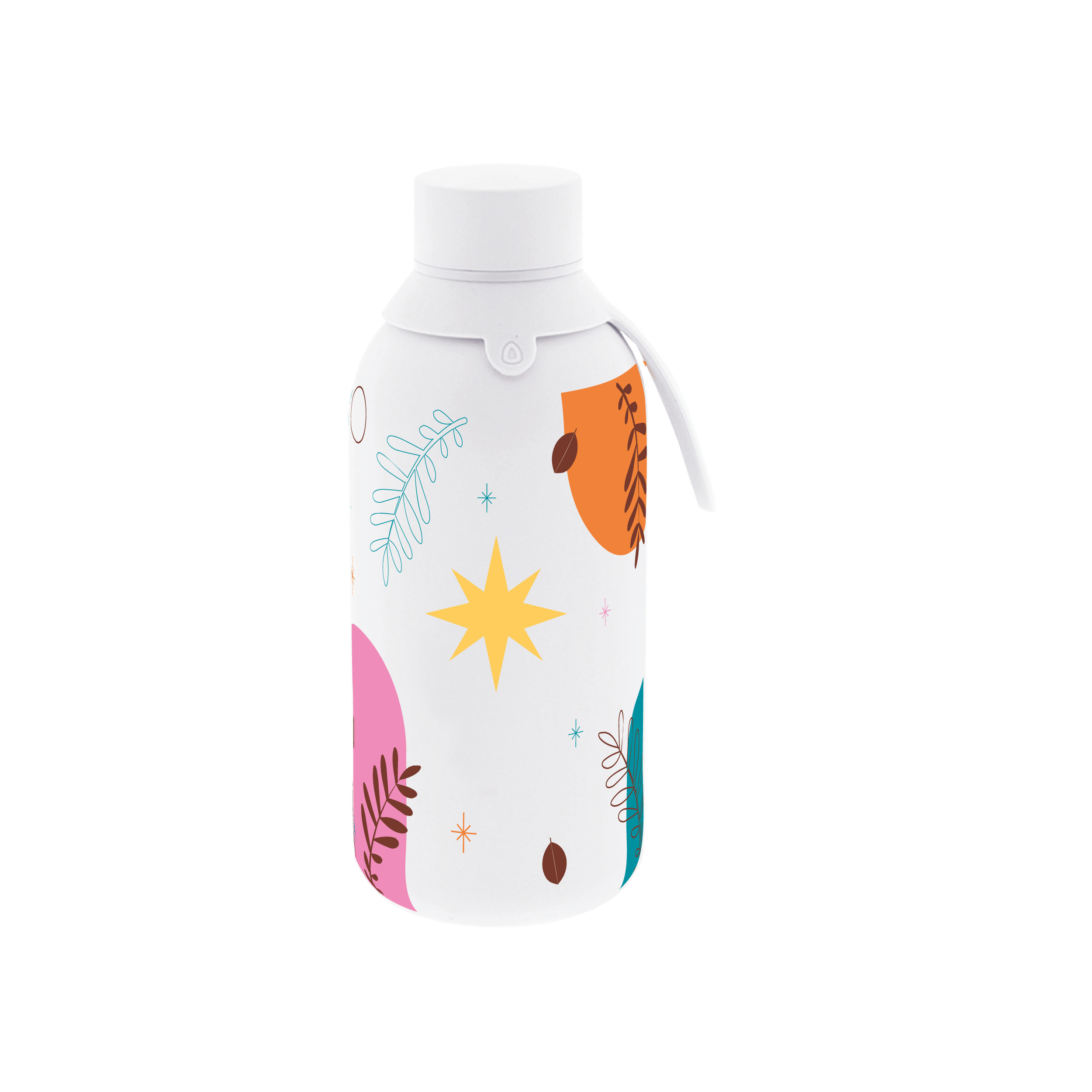 Botella Térmica de Acero Inoxidable con Interior Cerámico y Doble Tapón – Color Flow | Aurea