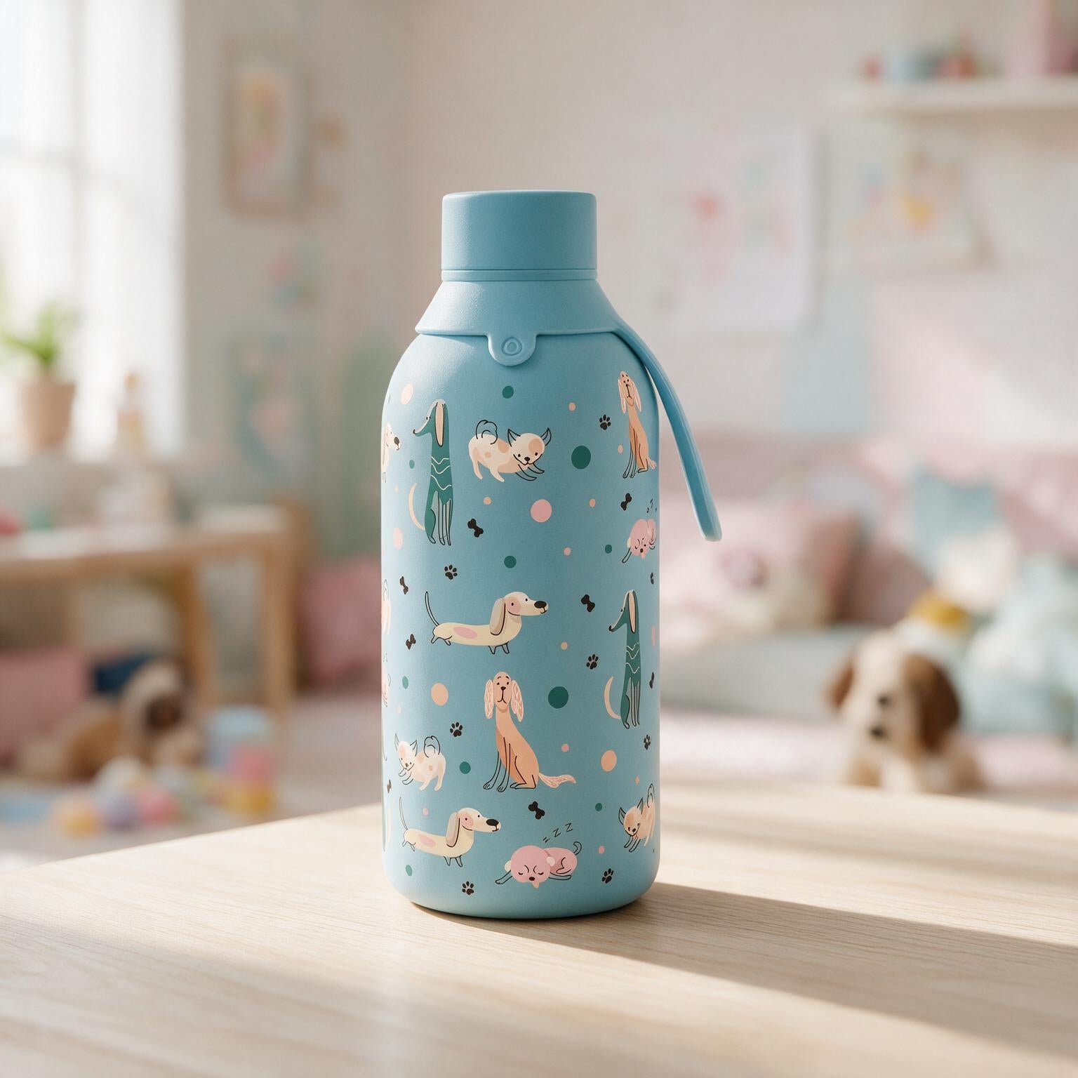 Botella Térmica de Acero Inoxidable con Interior Cerámico y Doble Tapón – Dot & Woof | Aurea