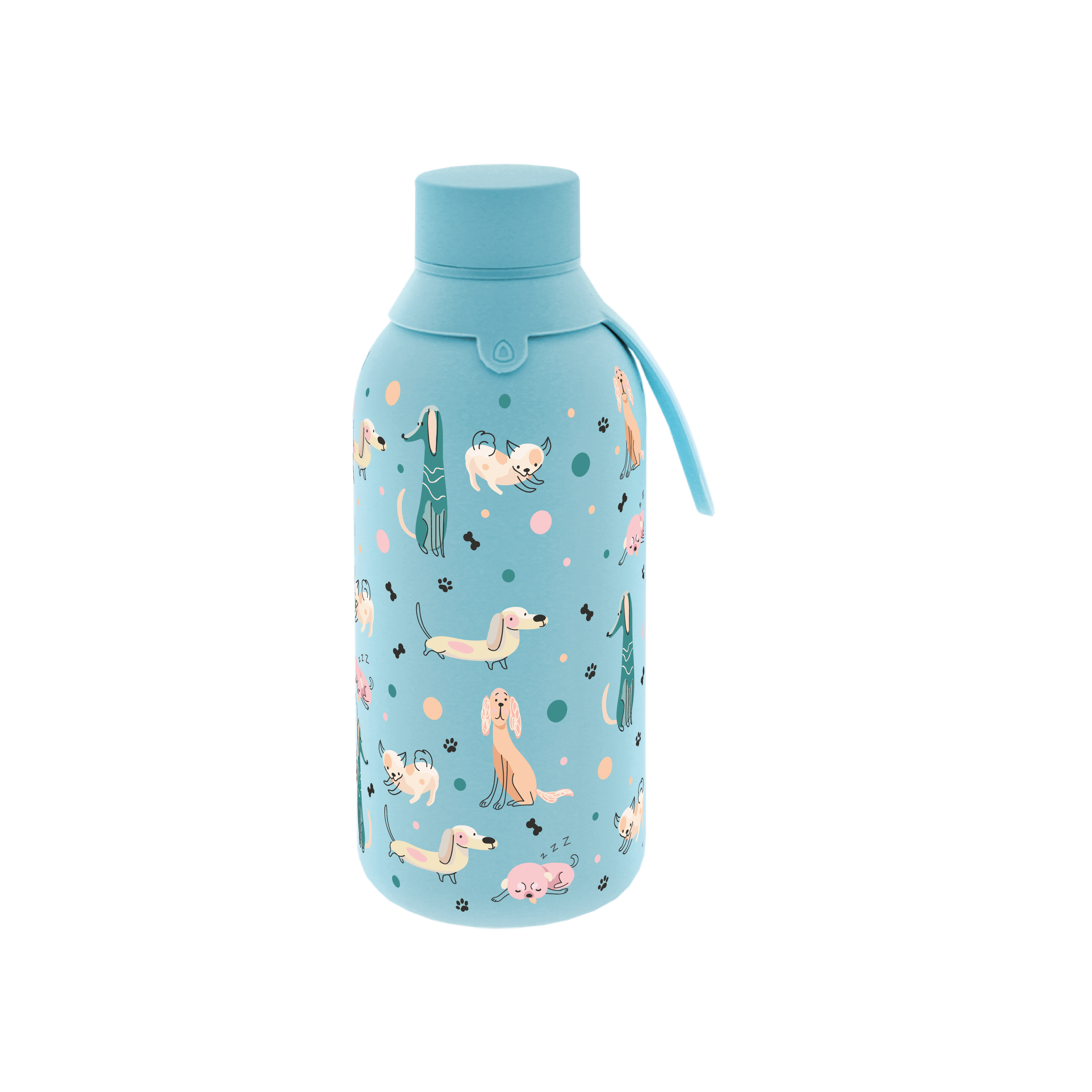 Botella Térmica de Acero Inoxidable con Interior Cerámico y Doble Tapón – Dot & Woof | Aurea