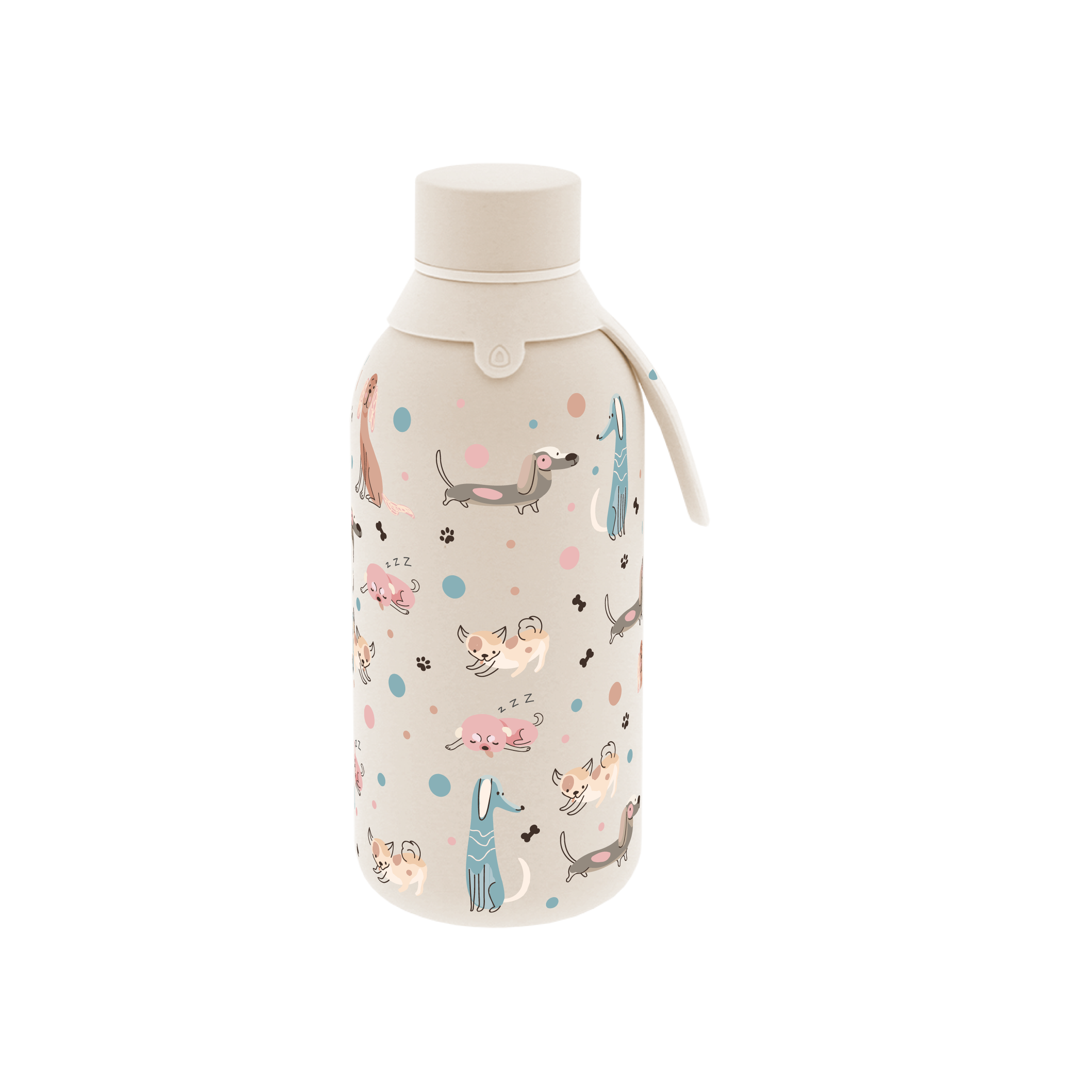 Botella Térmica de Acero Inoxidable con Interior Cerámico y Doble Tapón – Dot & Woof | Aurea