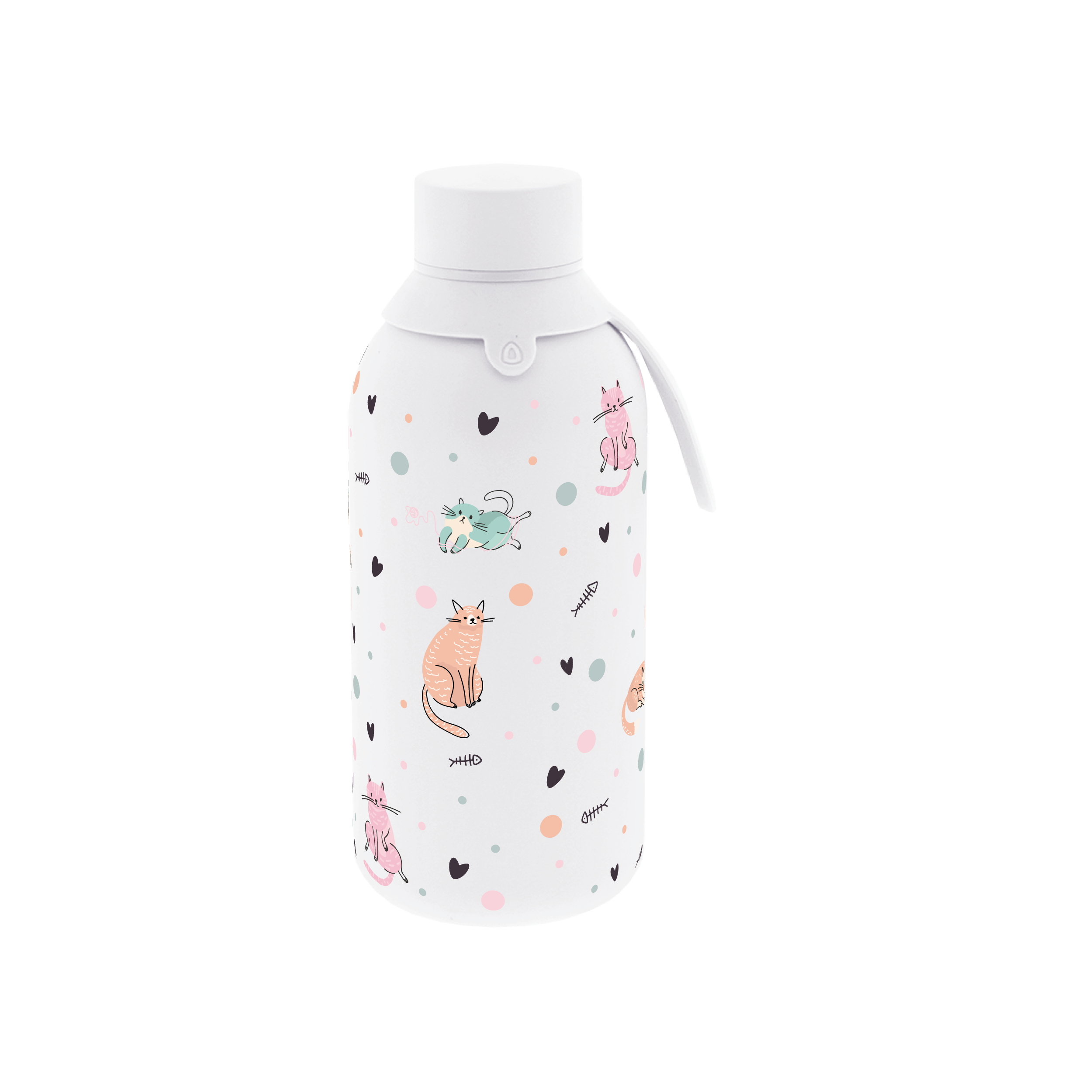 Botella Térmica de Acero Inoxidable con Interior Cerámico y Doble Tapón – Dot & Meow | Aurea