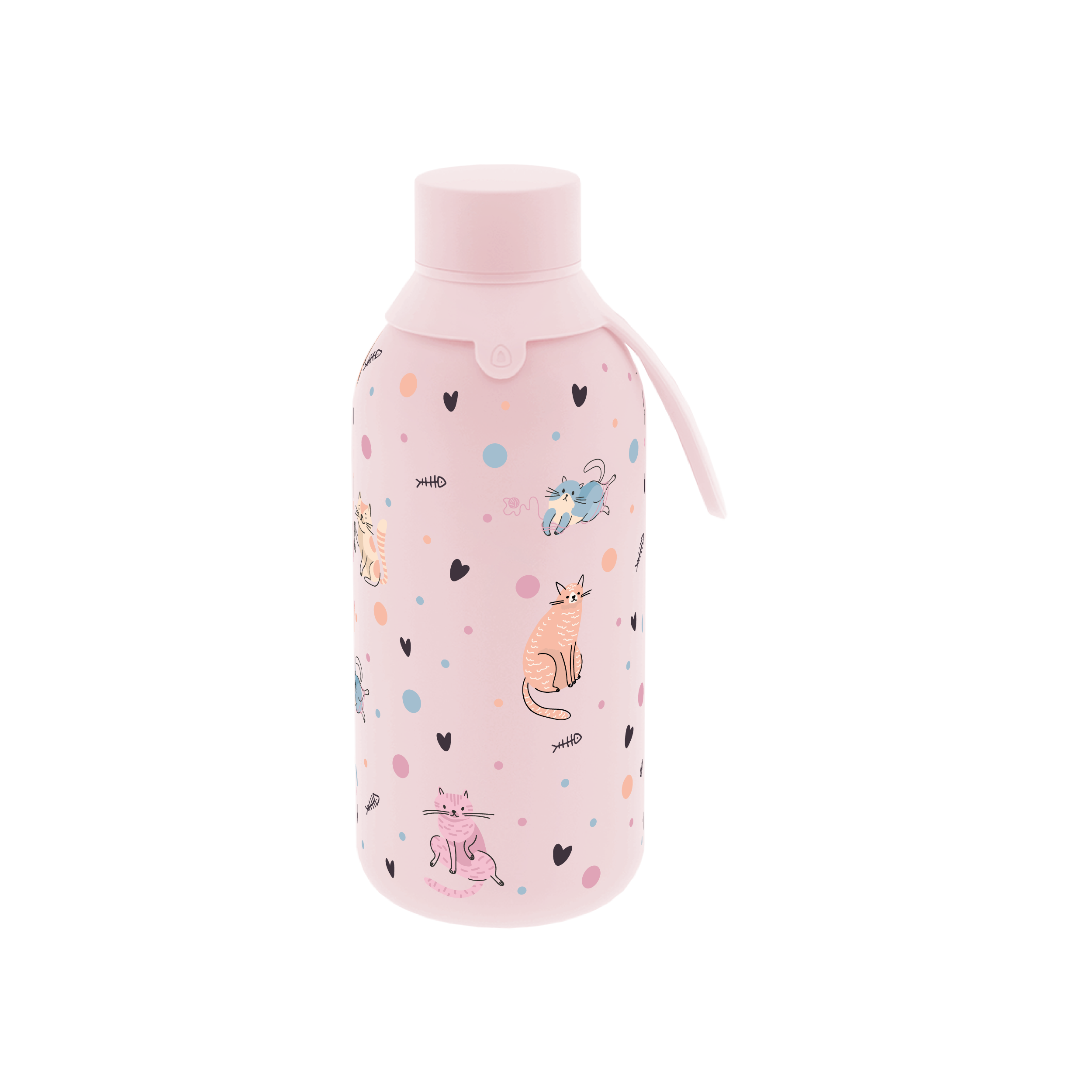 Botella Térmica de Acero Inoxidable con Interior Cerámico y Doble Tapón – Dot & Meow | Aurea