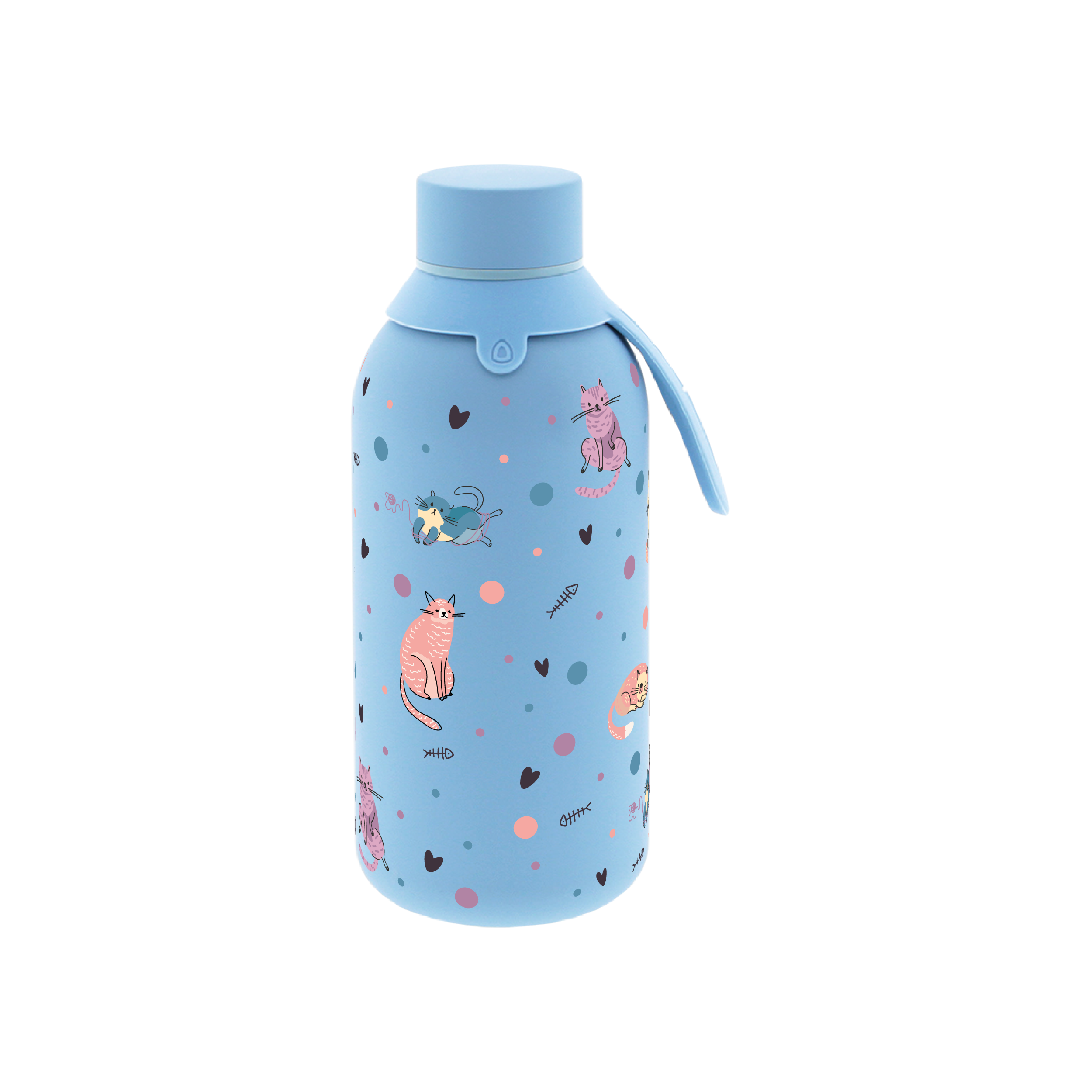 Botella Térmica de Acero Inoxidable con Interior Cerámico y Doble Tapón – Dot & Meow | Aurea