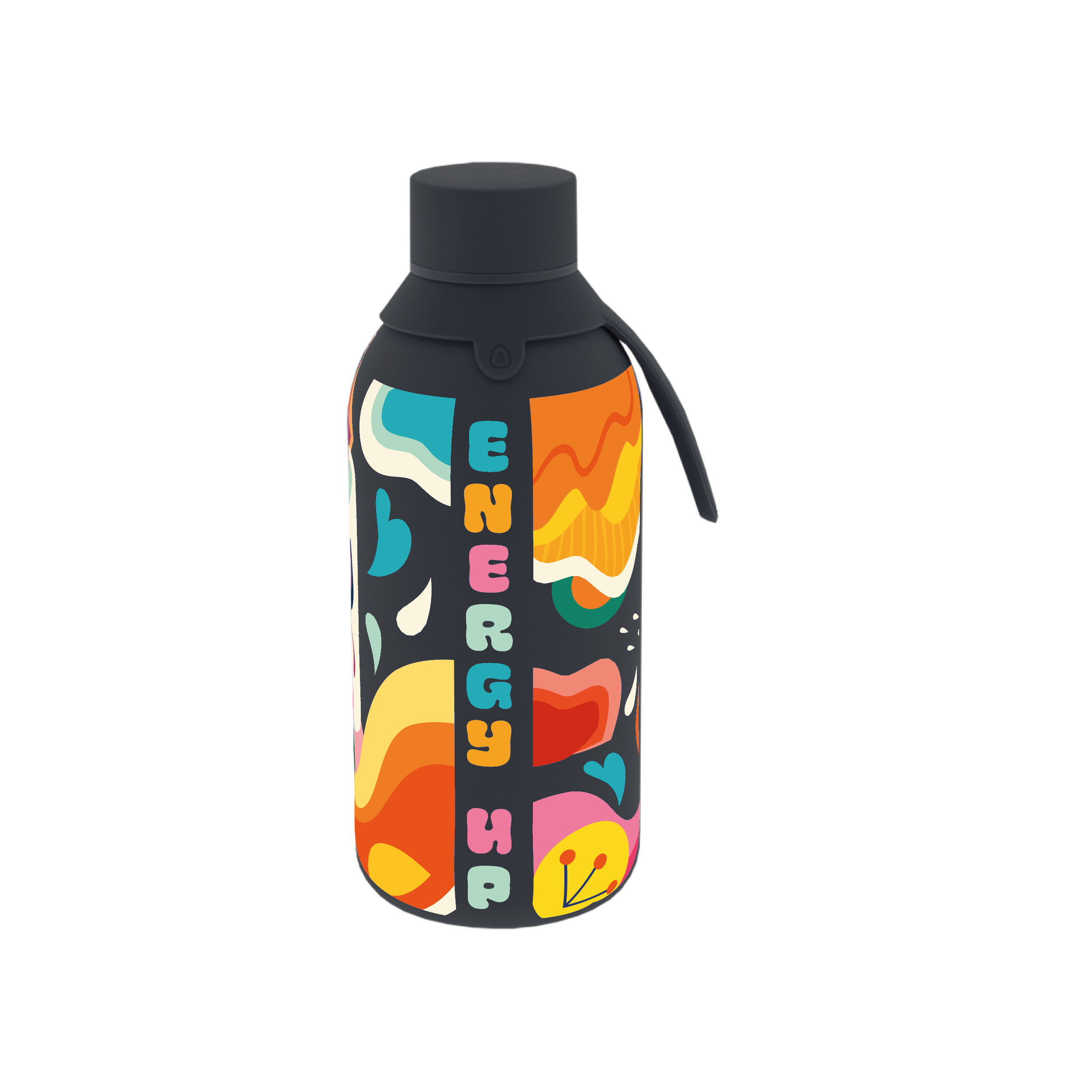 Botella Térmica de Acero Inoxidable con Interior Cerámico y Doble Tapón – Energy Up | Aurea
