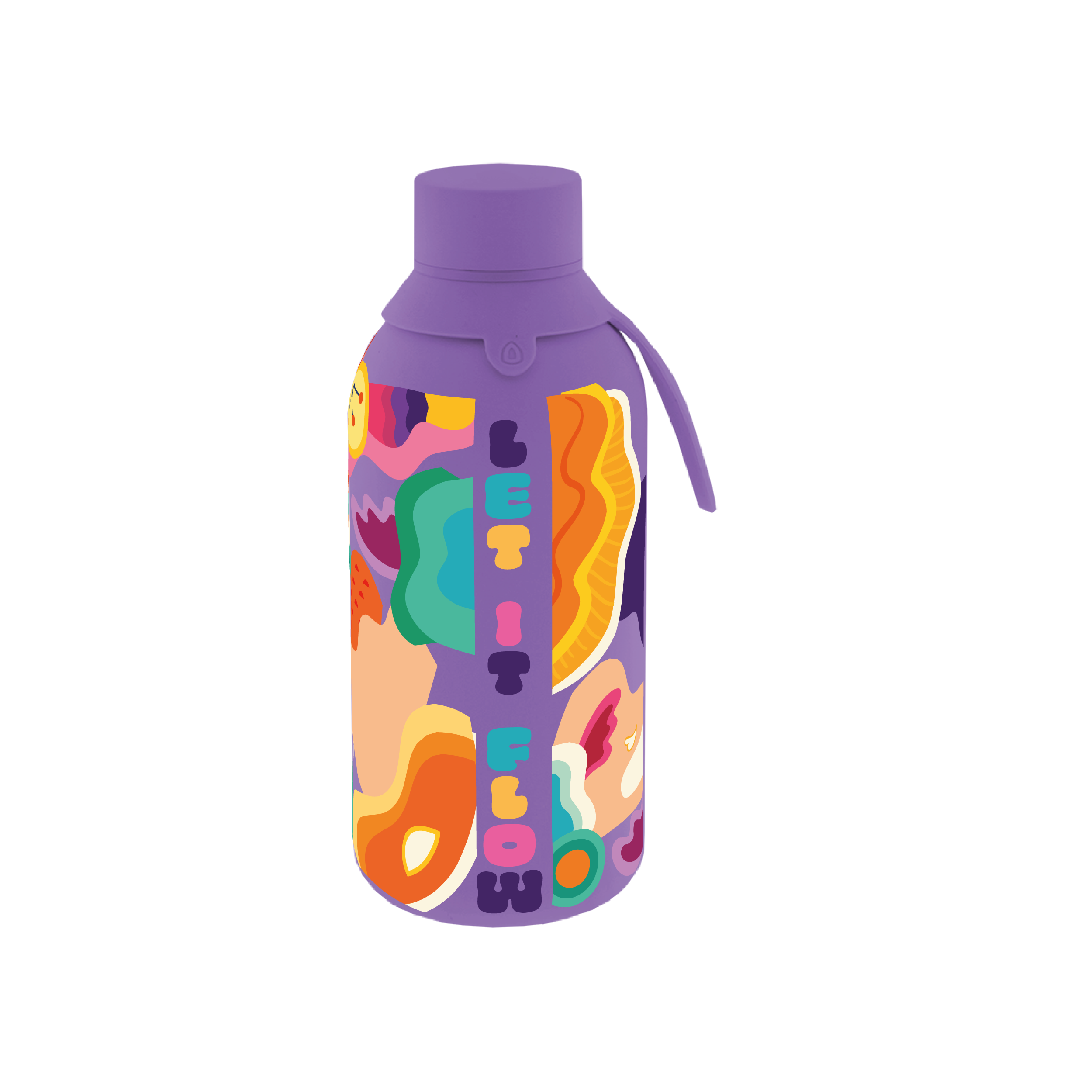 Botella Térmica de Acero Inoxidable con Interior Cerámico y Doble Tapón – Energy Up | Aurea