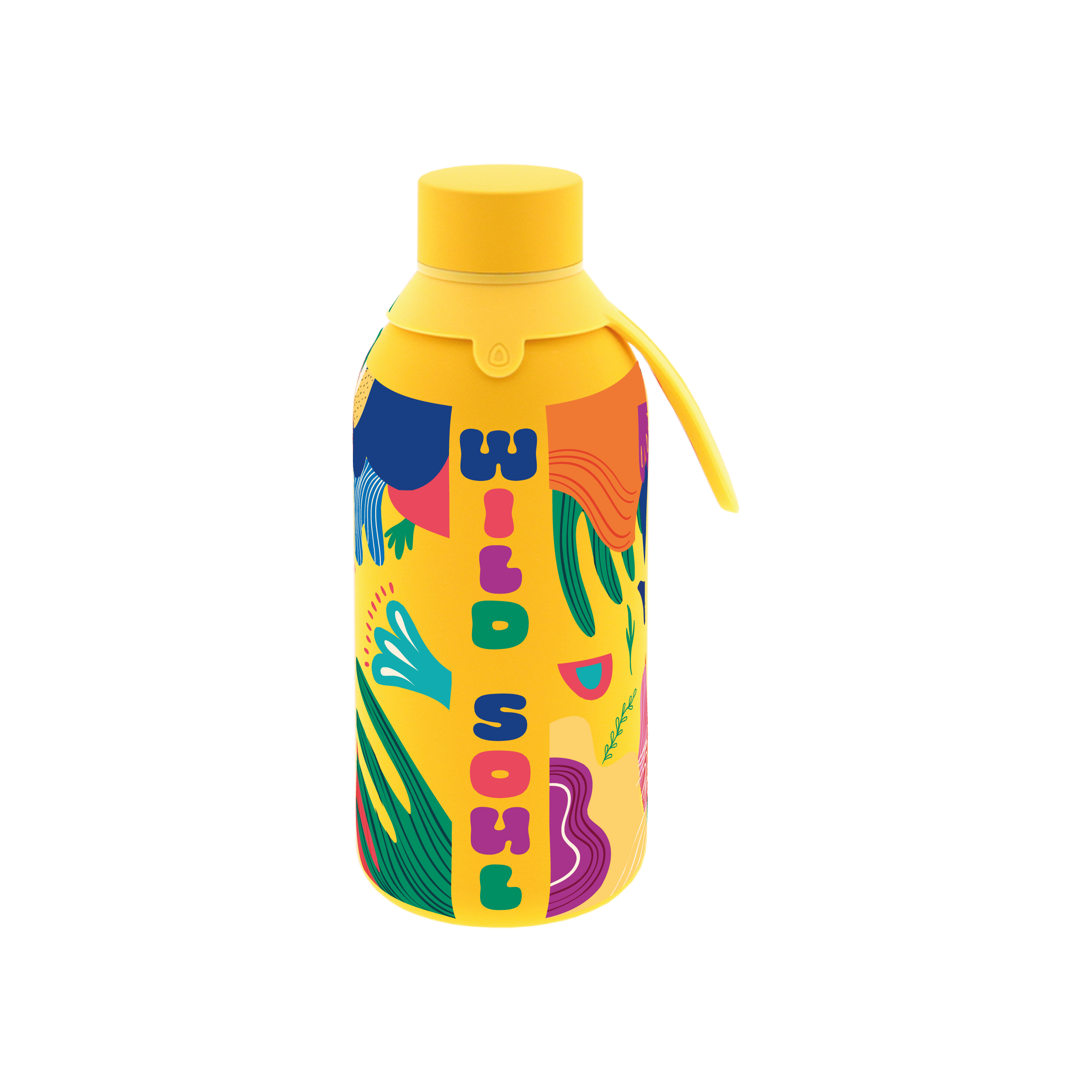 Botella Térmica de Acero Inoxidable con Interior Cerámico y Doble Tapón – Energy Up | Aurea