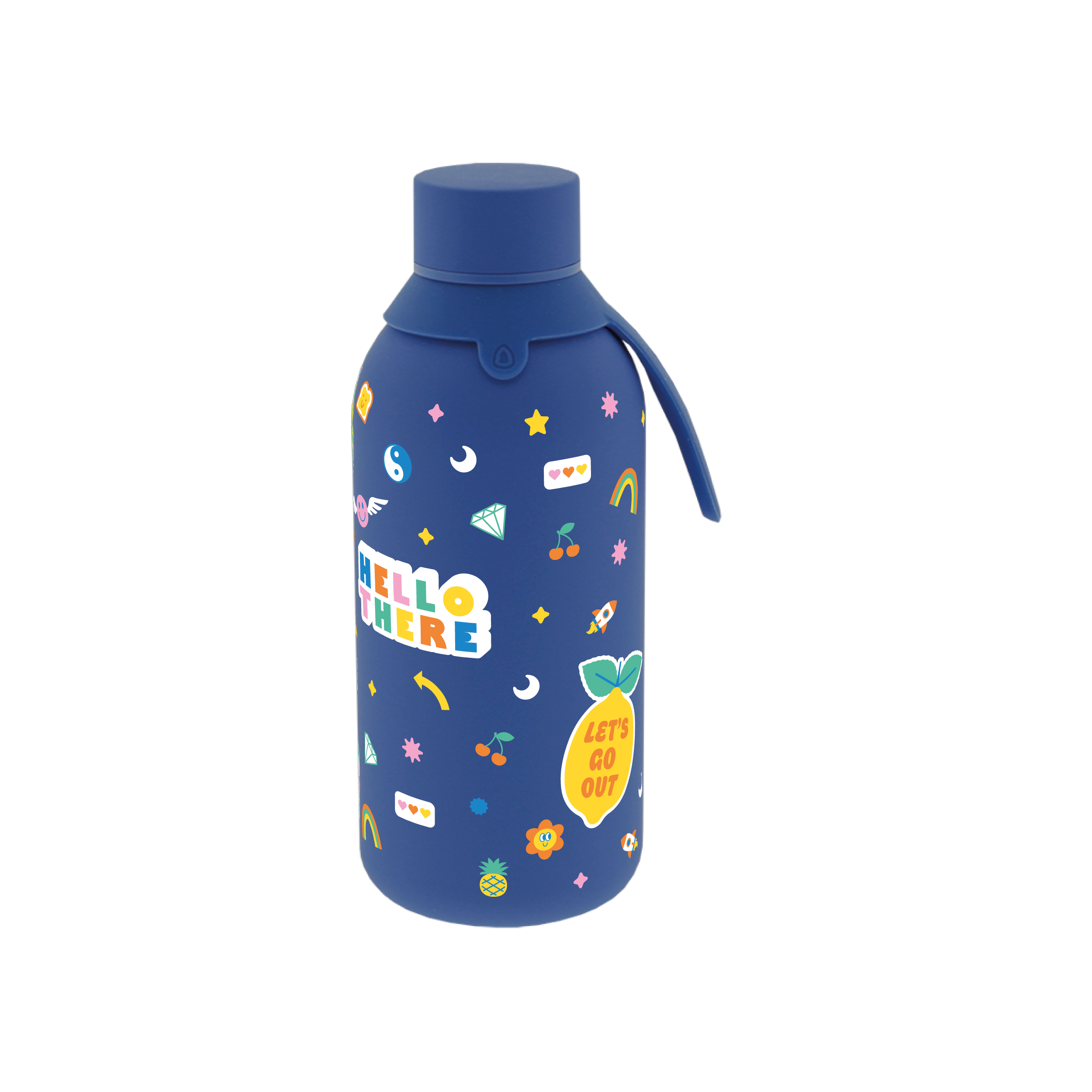 Botella Térmica de Acero Inoxidable con Interior Cerámico y Doble Tapón – Glow Up | Aurea