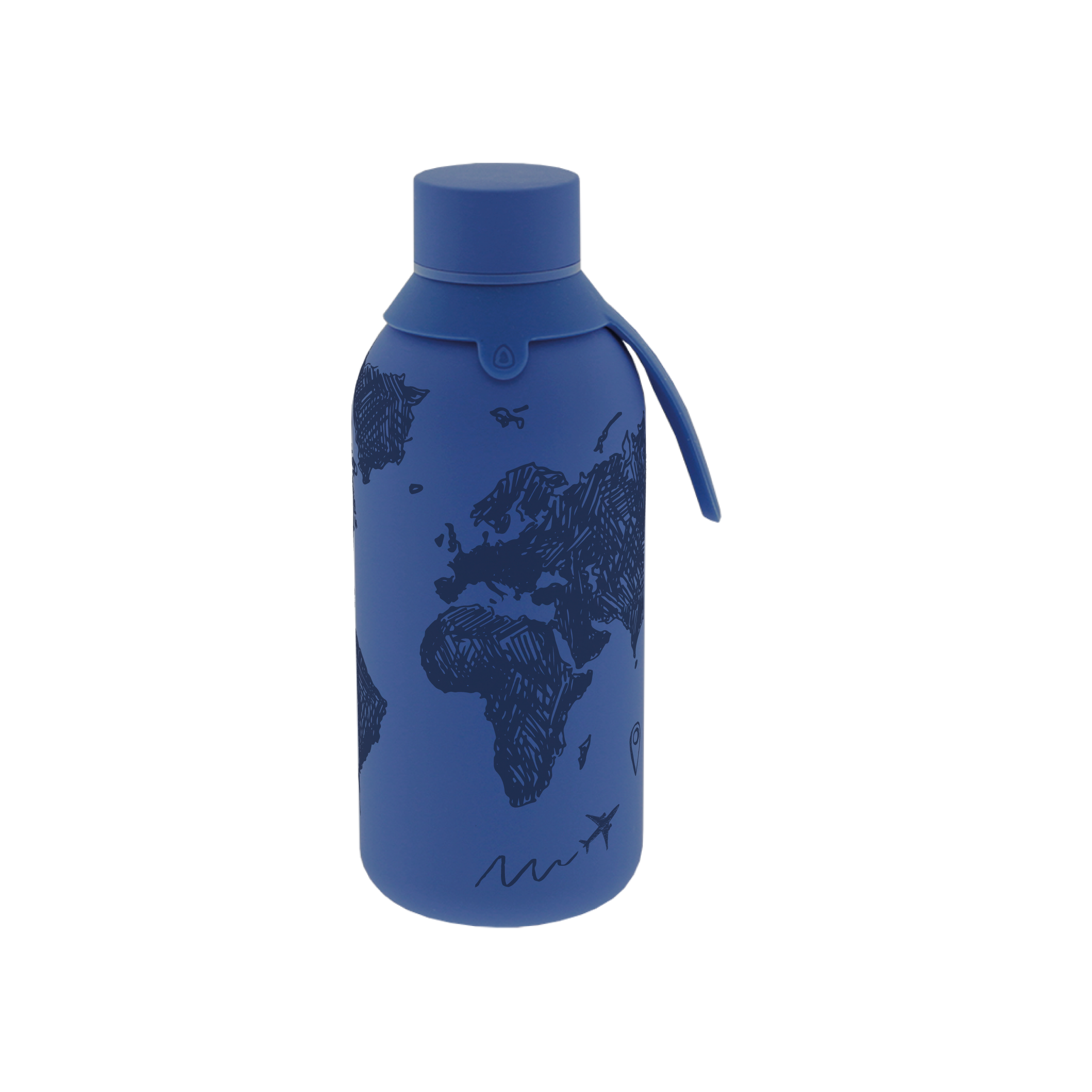 Botella Térmica de Acero Inoxidable con Interior Cerámico y Doble Tapón – Sketch Maps | Aurea