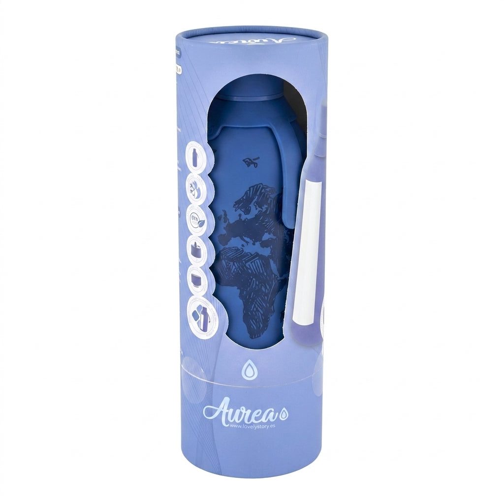 Botella Térmica de Acero Inoxidable con Interior Cerámico y Doble Tapón – Sketch Maps | Aurea