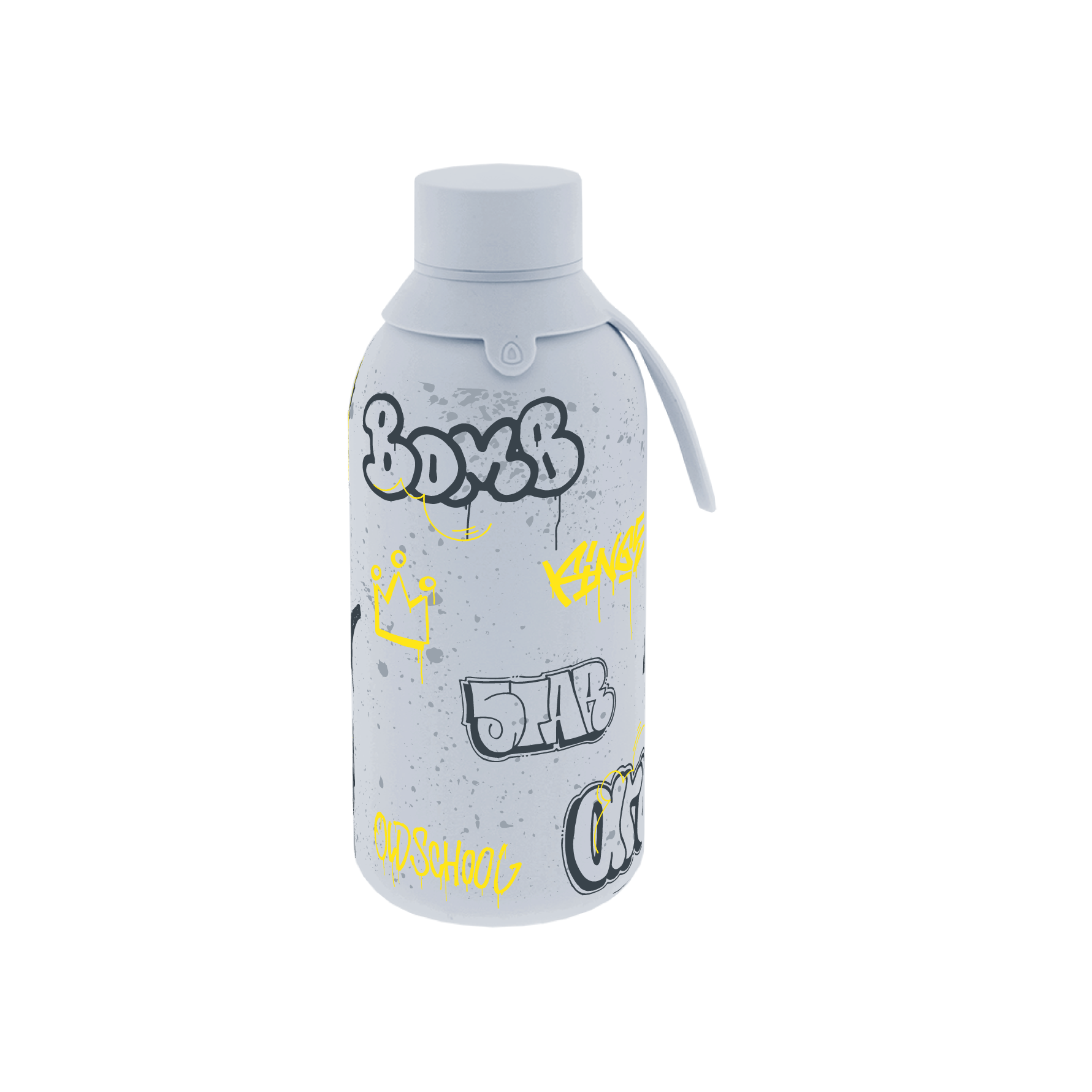 Botella Térmica de Acero Inoxidable con Interior Cerámico y Doble Tapón – Urban Graffiti | Aurea