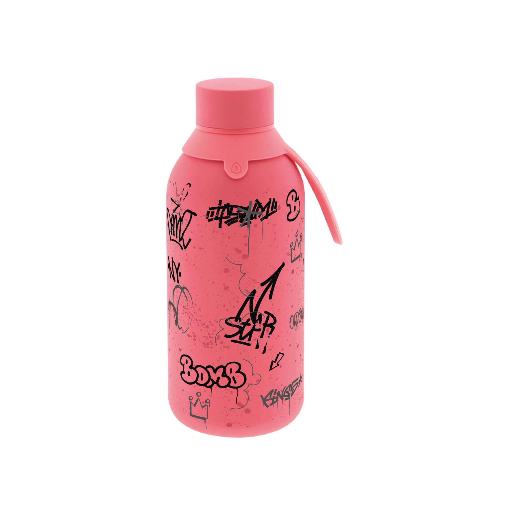 Botella Térmica de Acero Inoxidable con Interior Cerámico y Doble Tapón – Urban Graffiti | Aurea