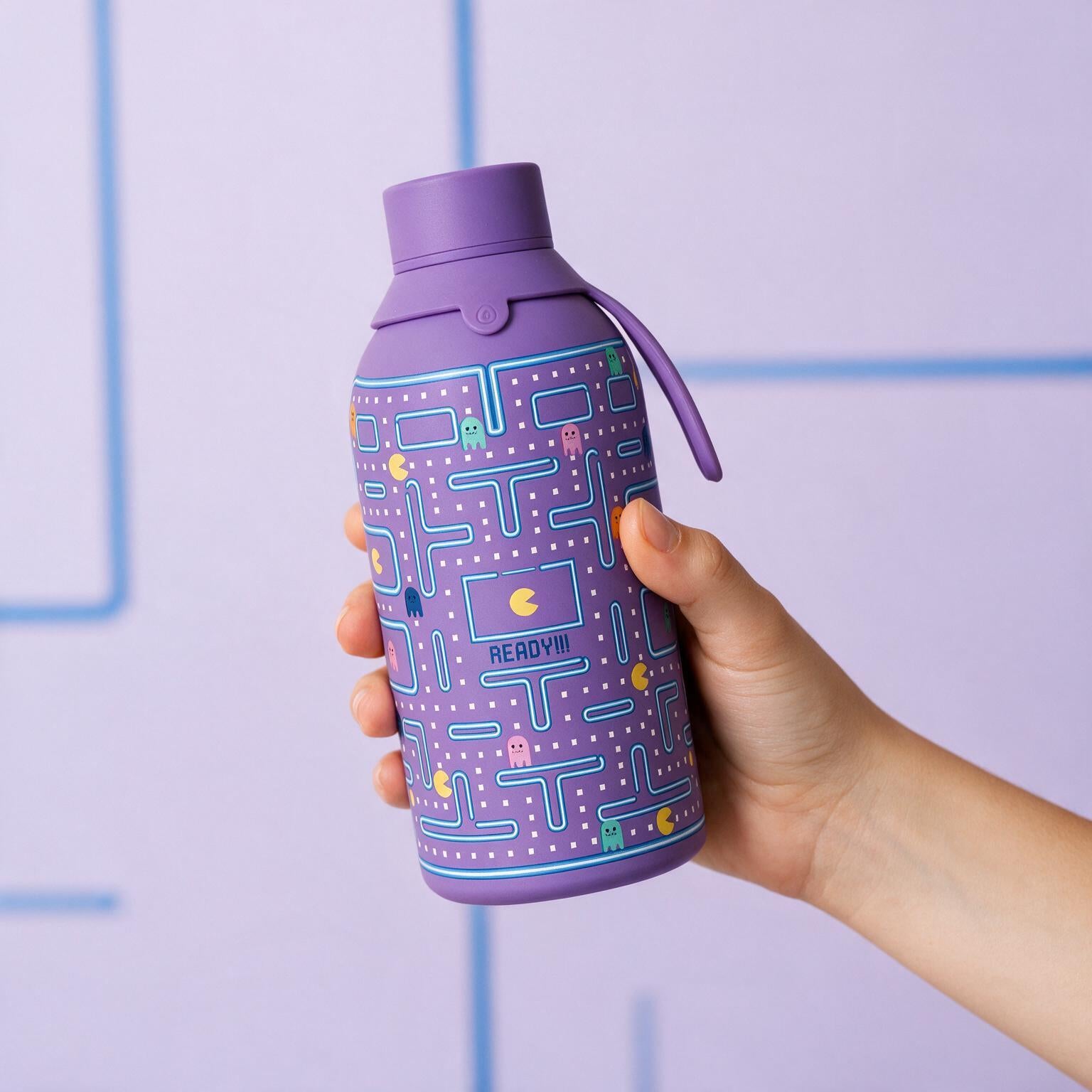 Botella Térmica de Acero Inoxidable con Interior Cerámico y Doble Tapón – Pixel Run | Aurea