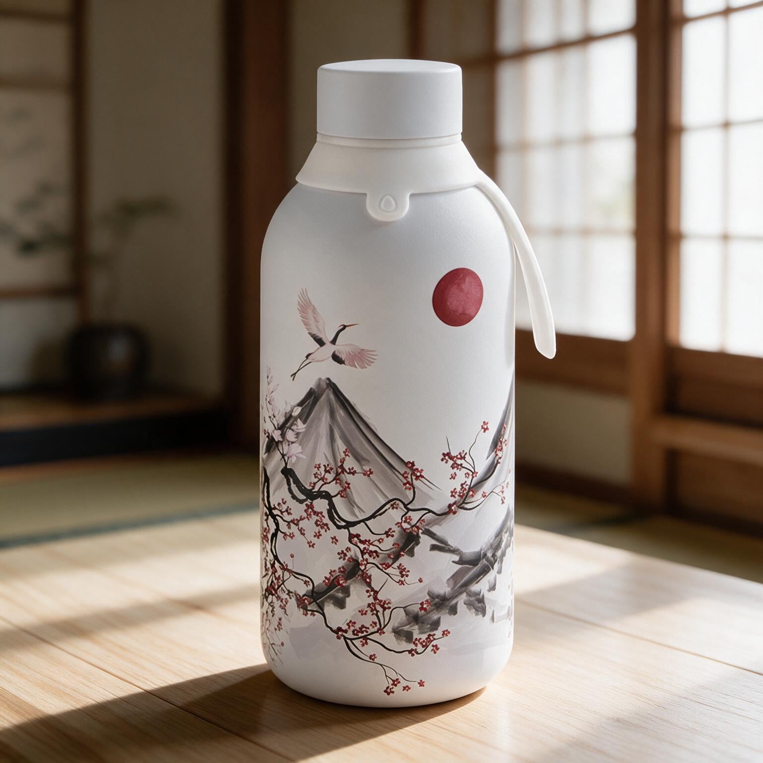 Botella Térmica de Acero Inoxidable con Interior Cerámico y Doble Tapón – Echoes Of Japan | Aurea