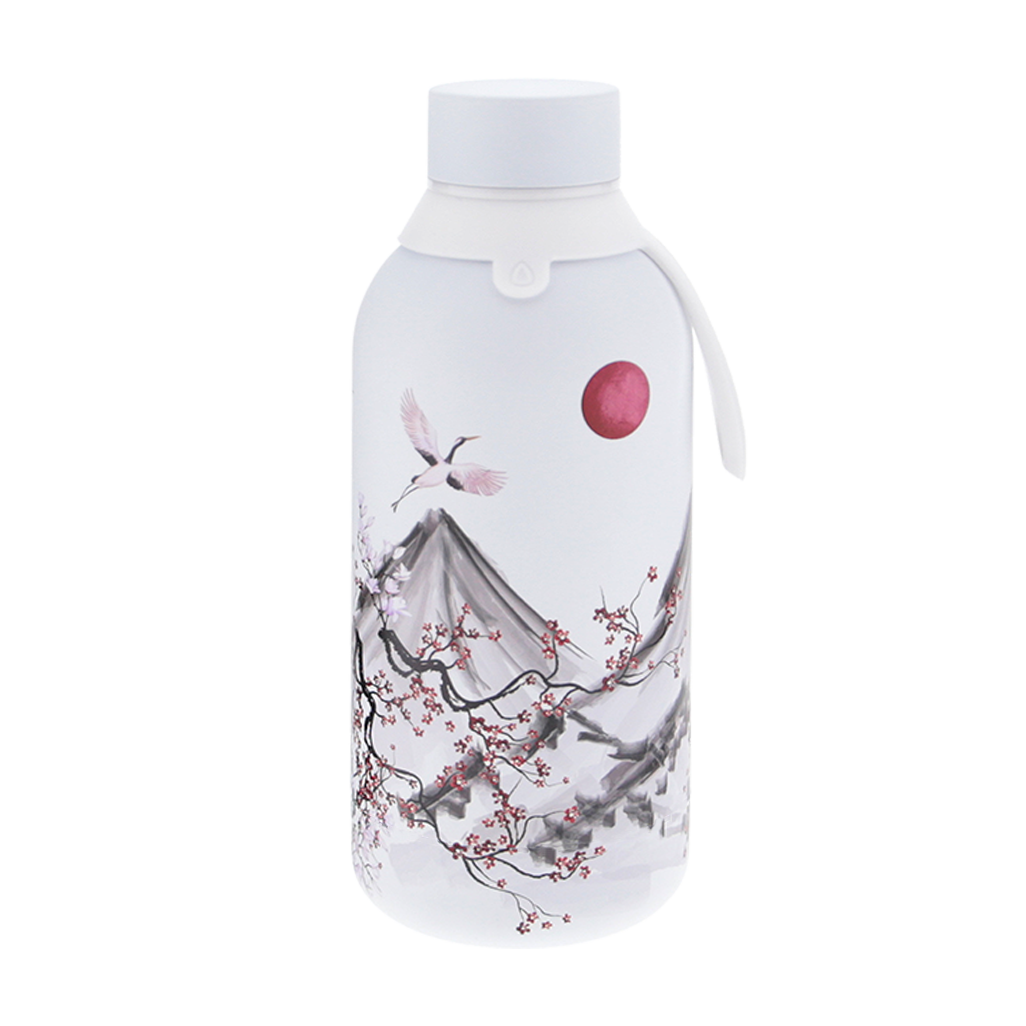 Botella Térmica de Acero Inoxidable con Interior Cerámico y Doble Tapón – Echoes Of Japan | Aurea