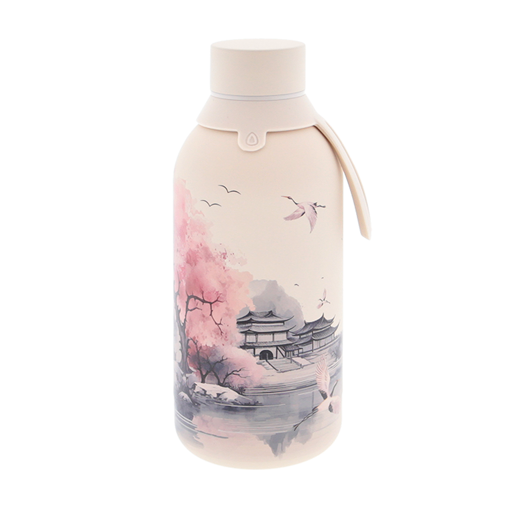 Botella Térmica de Acero Inoxidable con Interior Cerámico y Doble Tapón – Echoes Of Japan | Aurea