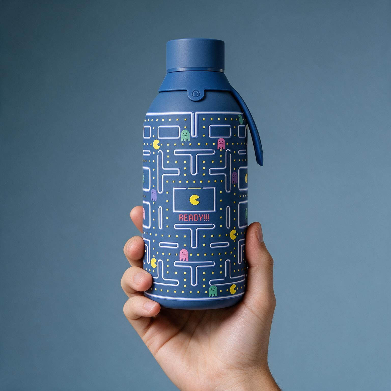 Botella Térmica de Acero Inoxidable con Interior Cerámico y Doble Tapón – Pixel Run | Aurea