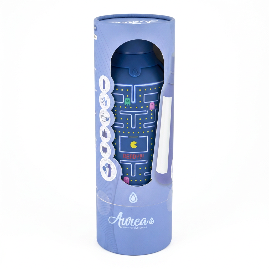 Botella Térmica de Acero Inoxidable con Interior Cerámico y Doble Tapón – Pixel Run | Aurea
