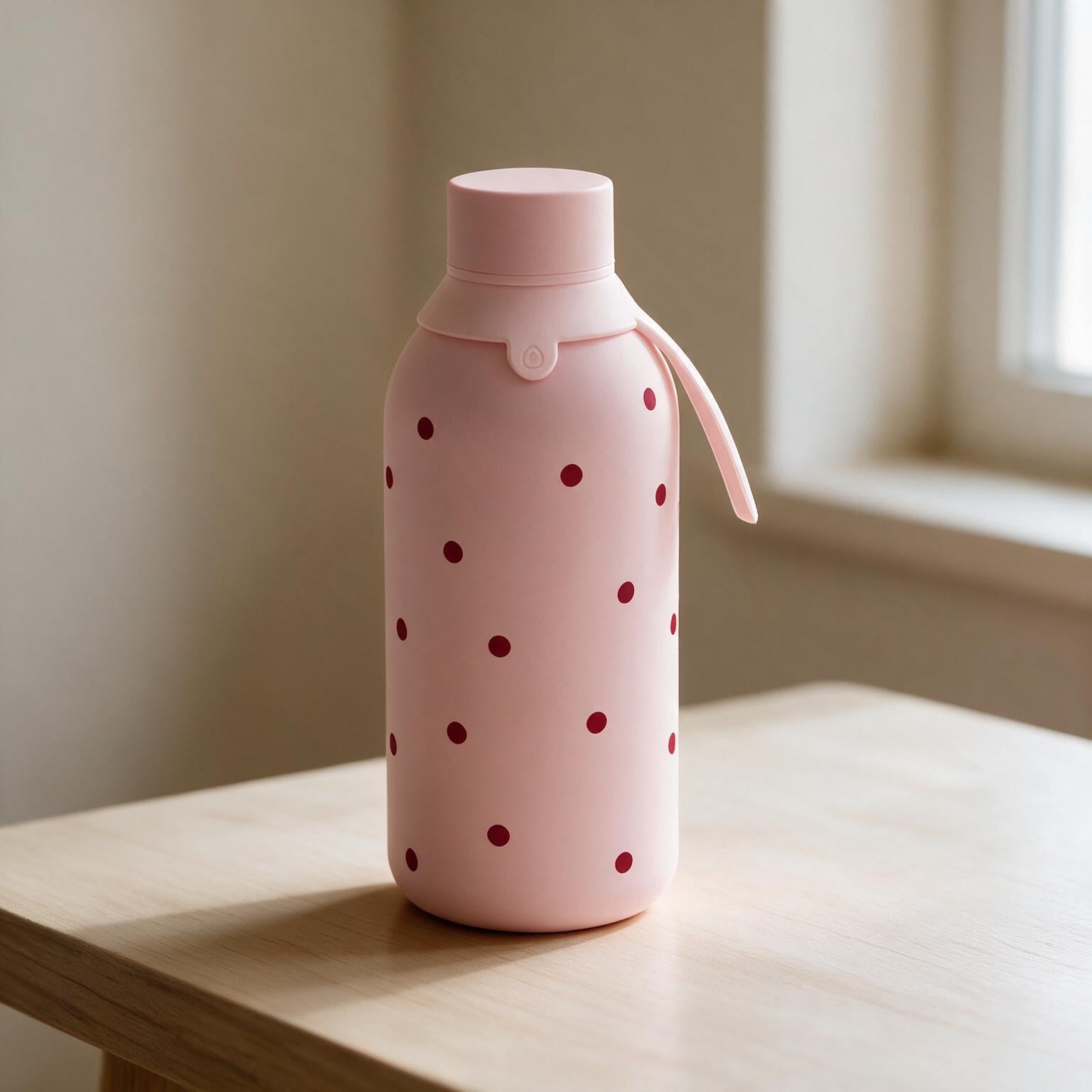 Botella Térmica de Acero Inoxidable con Interior Cerámico y Doble Tapón – Petite Dots | Aurea
