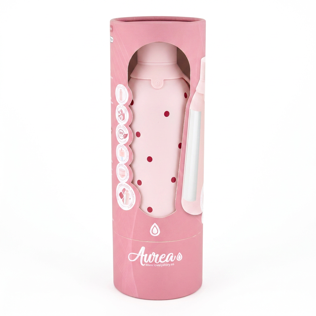 Botella Térmica de Acero Inoxidable con Interior Cerámico y Doble Tapón – Petite Dots | Aurea