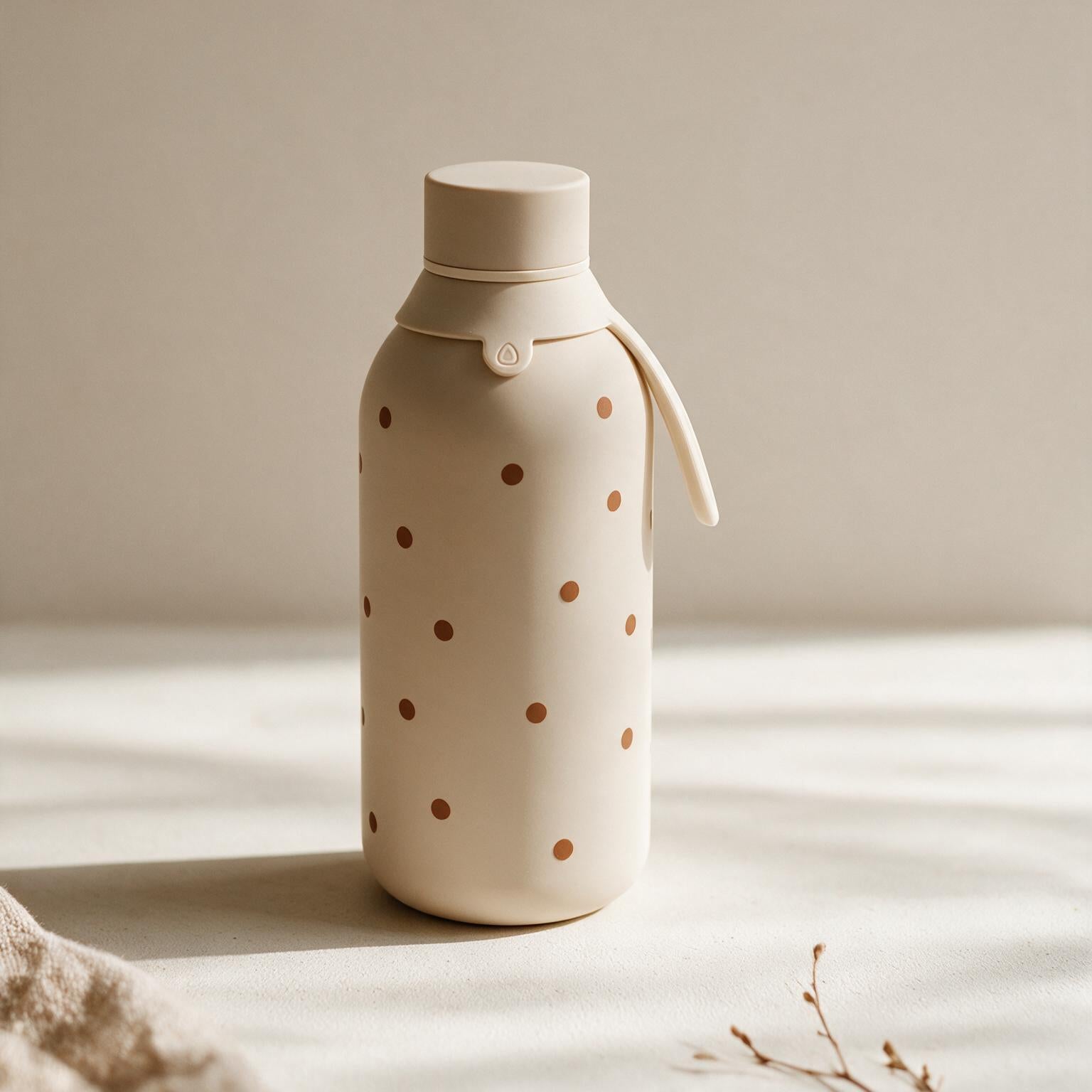 Botella Térmica de Acero Inoxidable con Interior Cerámico y Doble Tapón – Petite Dots | Aurea