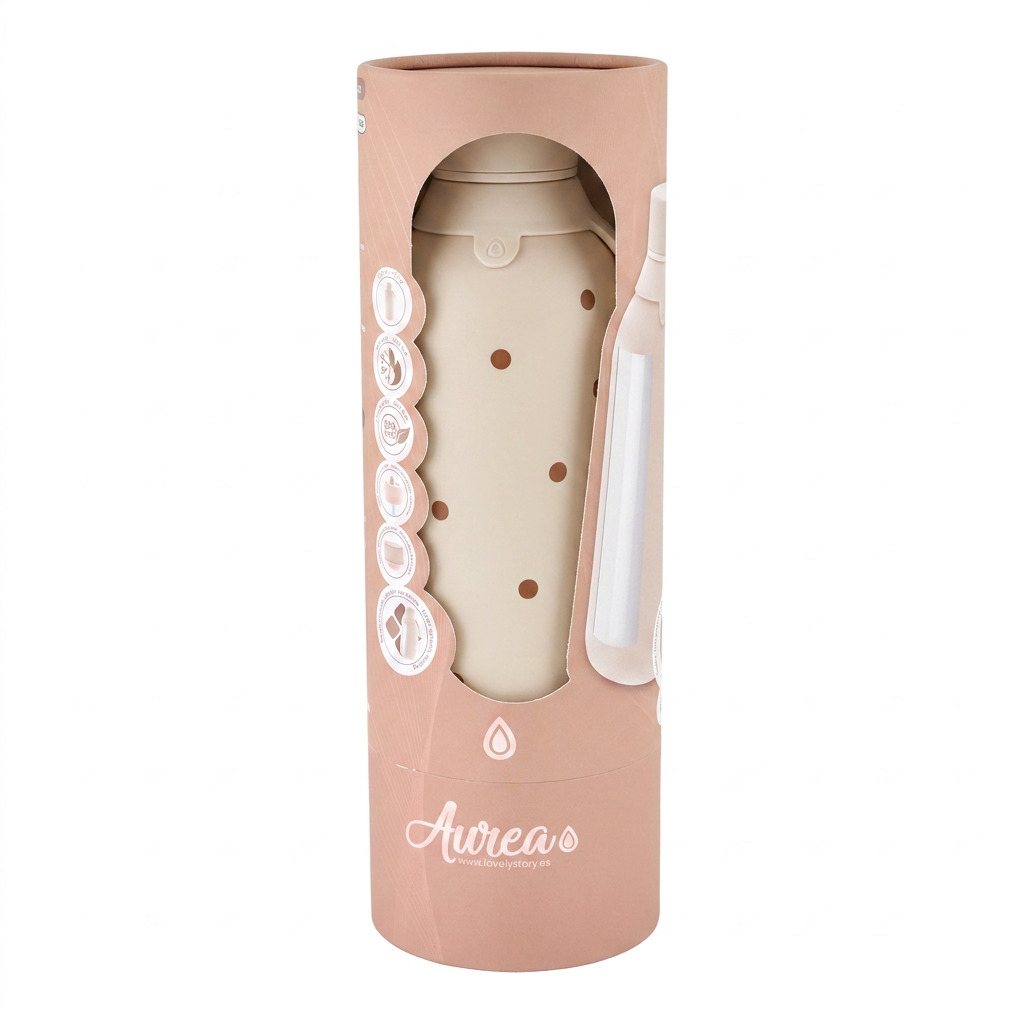 Botella Térmica de Acero Inoxidable con Interior Cerámico y Doble Tapón – Petite Dots | Aurea