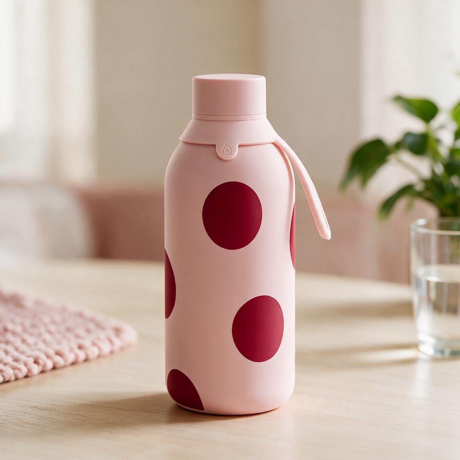 Botella Térmica de Acero Inoxidable con Interior Cerámico y Doble Tapón – Bold Dots | Aurea
