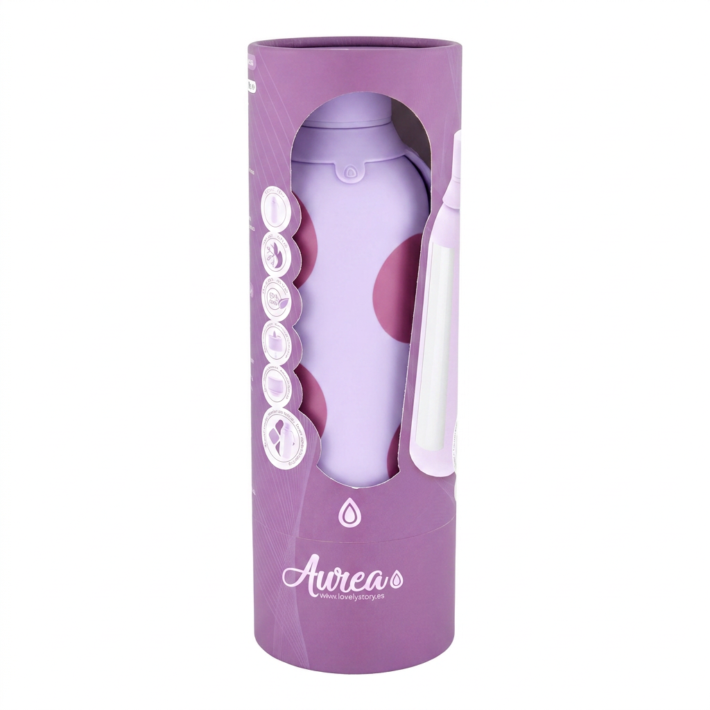 Botella Térmica de Acero Inoxidable con Interior Cerámico y Doble Tapón – Happy Dots | Aurea