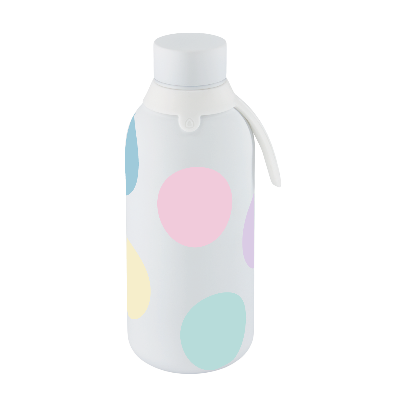 Botella Térmica de Acero Inoxidable con Interior Cerámico y Doble Tapón – Happy Dots | Aurea