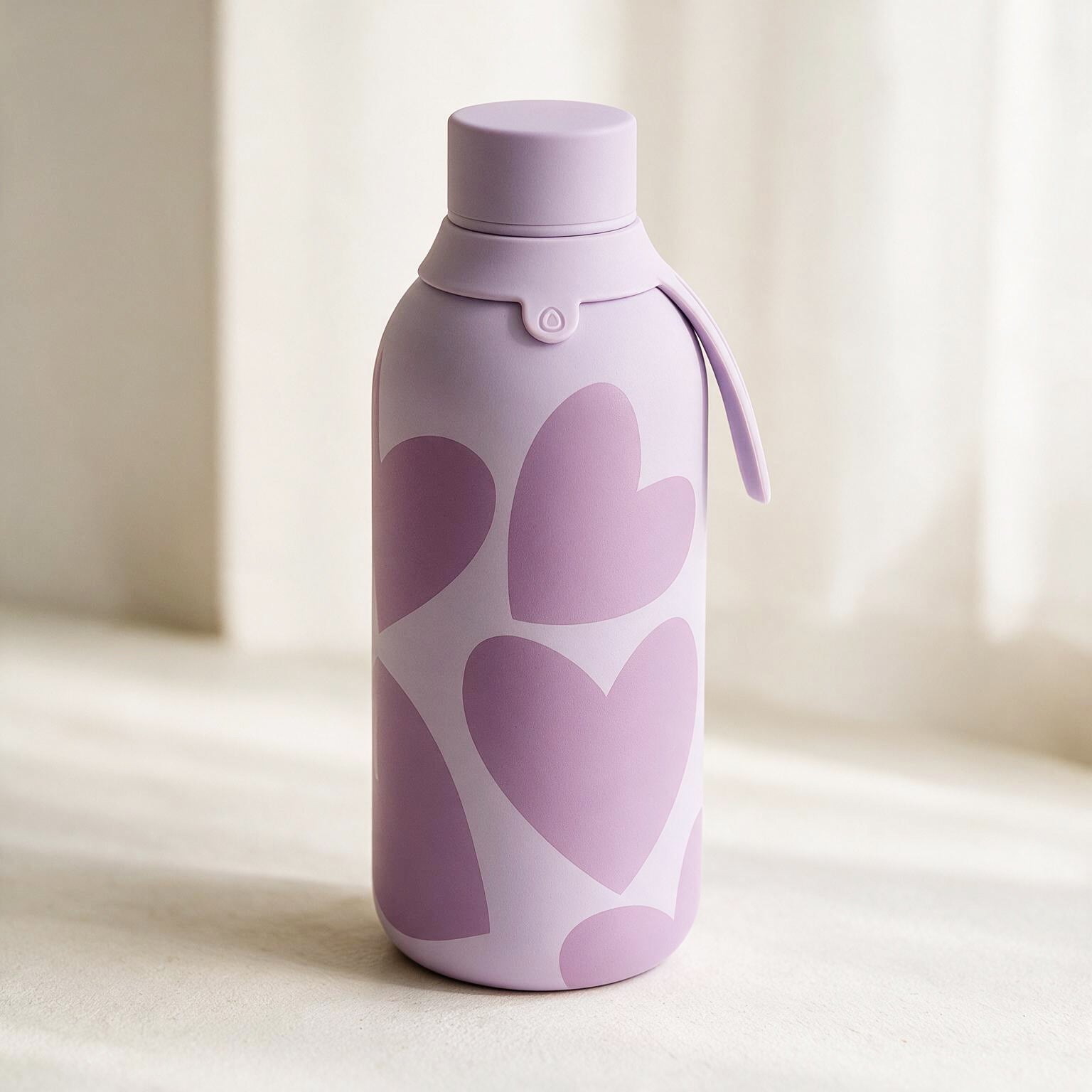 Botella Térmica de Acero Inoxidable con Interior Cerámico y Doble Tapón – Sweet Love | Aurea
