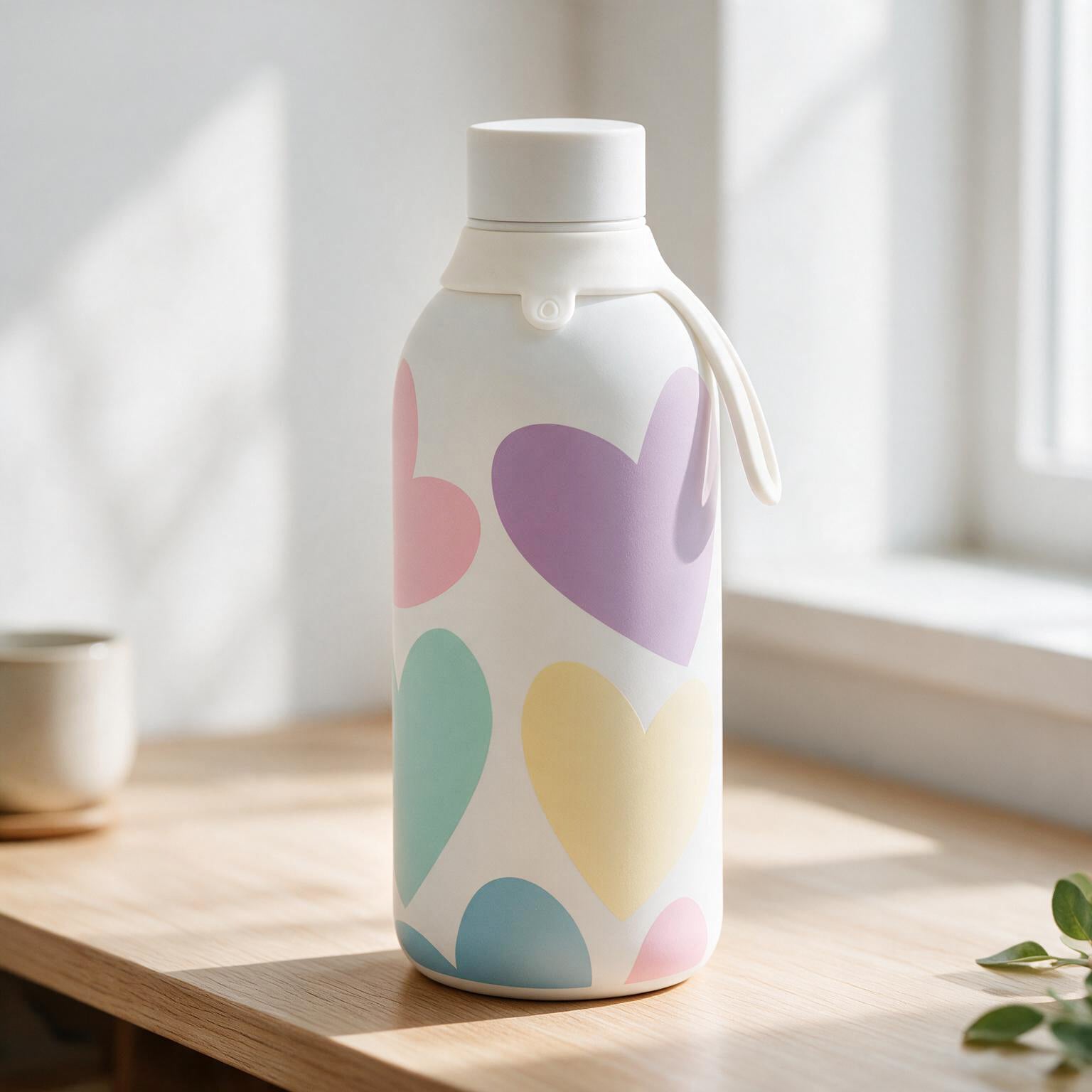 Botella Térmica de Acero Inoxidable con Interior Cerámico y Doble Tapón – Sweet Love | Aurea