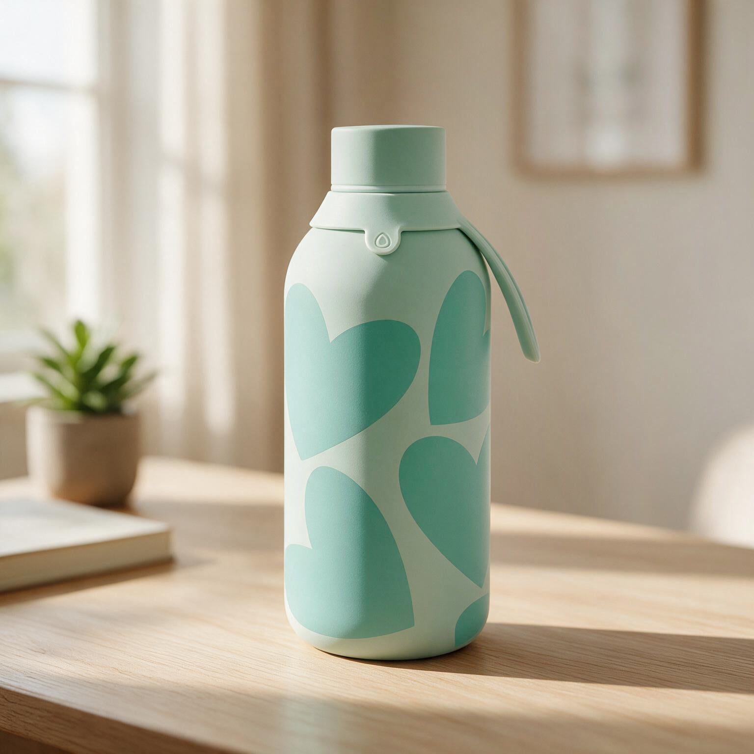Botella Térmica de Acero Inoxidable con Interior Cerámico y Doble Tapón – Sweet Love | Aurea