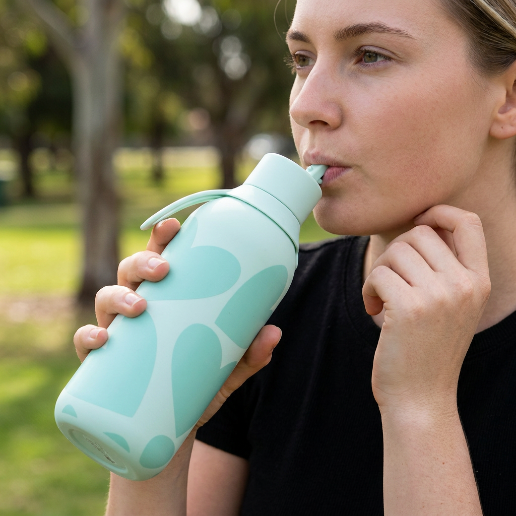 Botella Térmica de Acero Inoxidable con Interior Cerámico y Doble Tapón – Sweet Love | Aurea