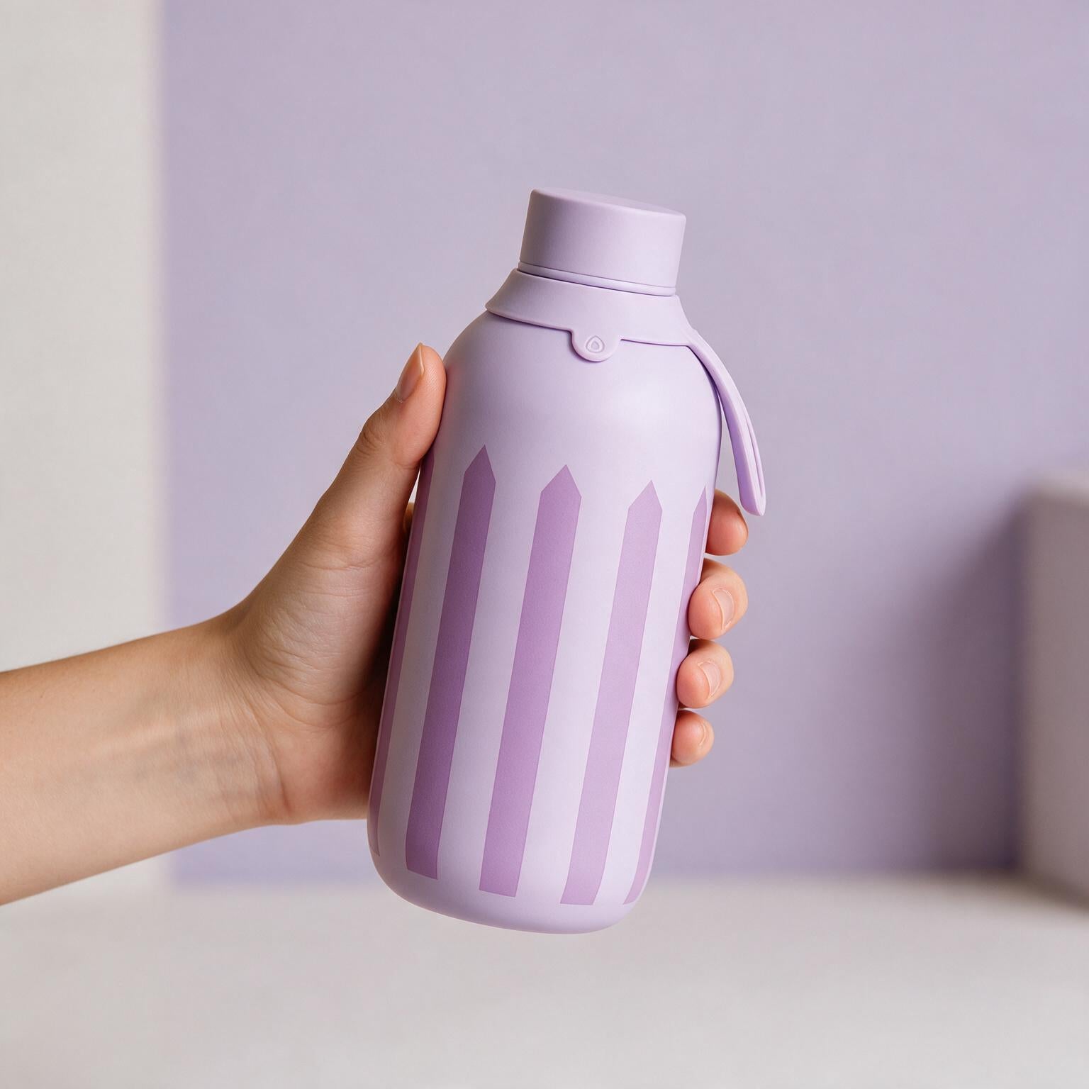 Botella Térmica de Acero Inoxidable con Interior Cerámico y Doble Tapón – Candy Lines | Aurea